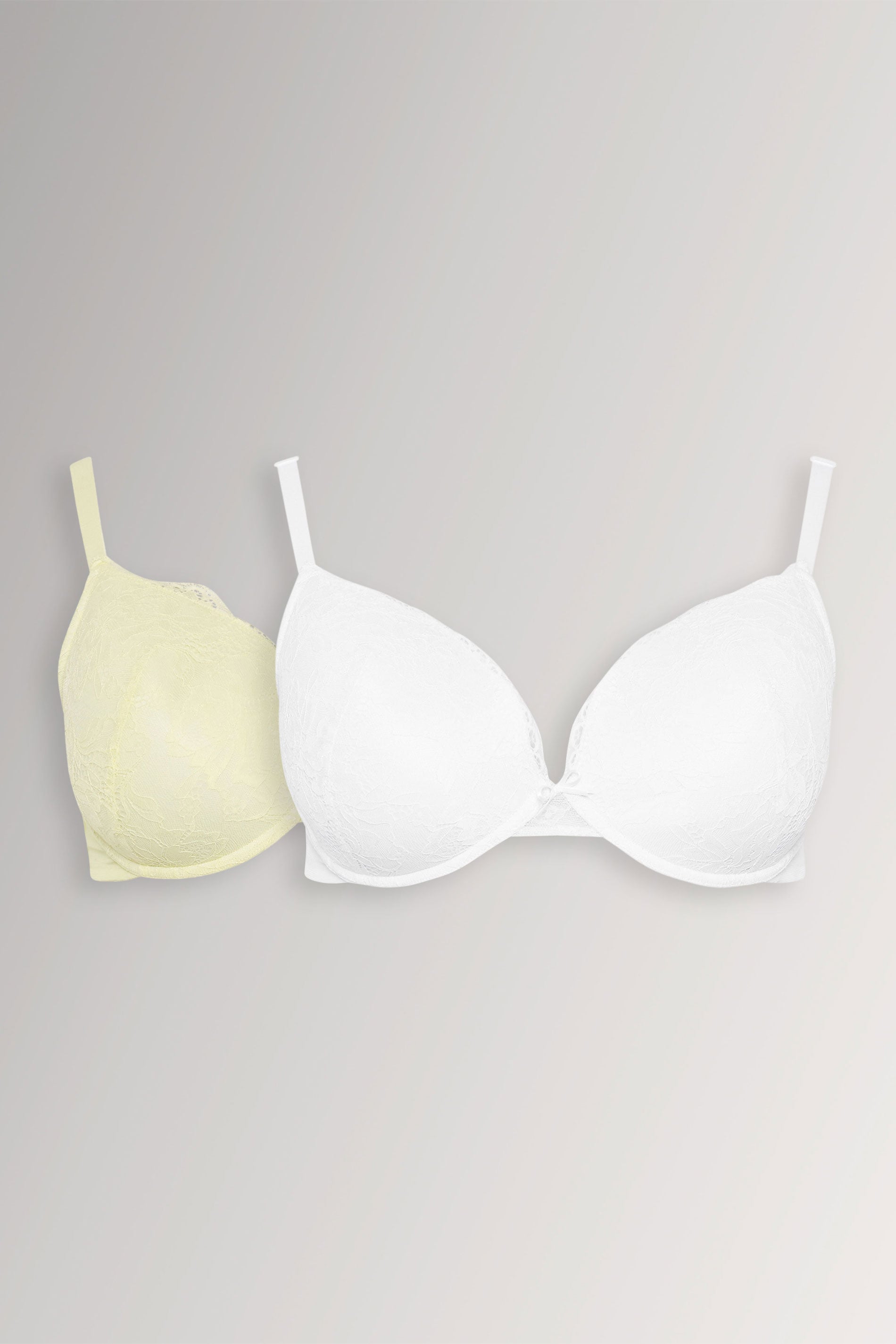 YOURSET 2 PACK Plus Size Yellow Lace T-Shirt Bras | Yours Clothing 3