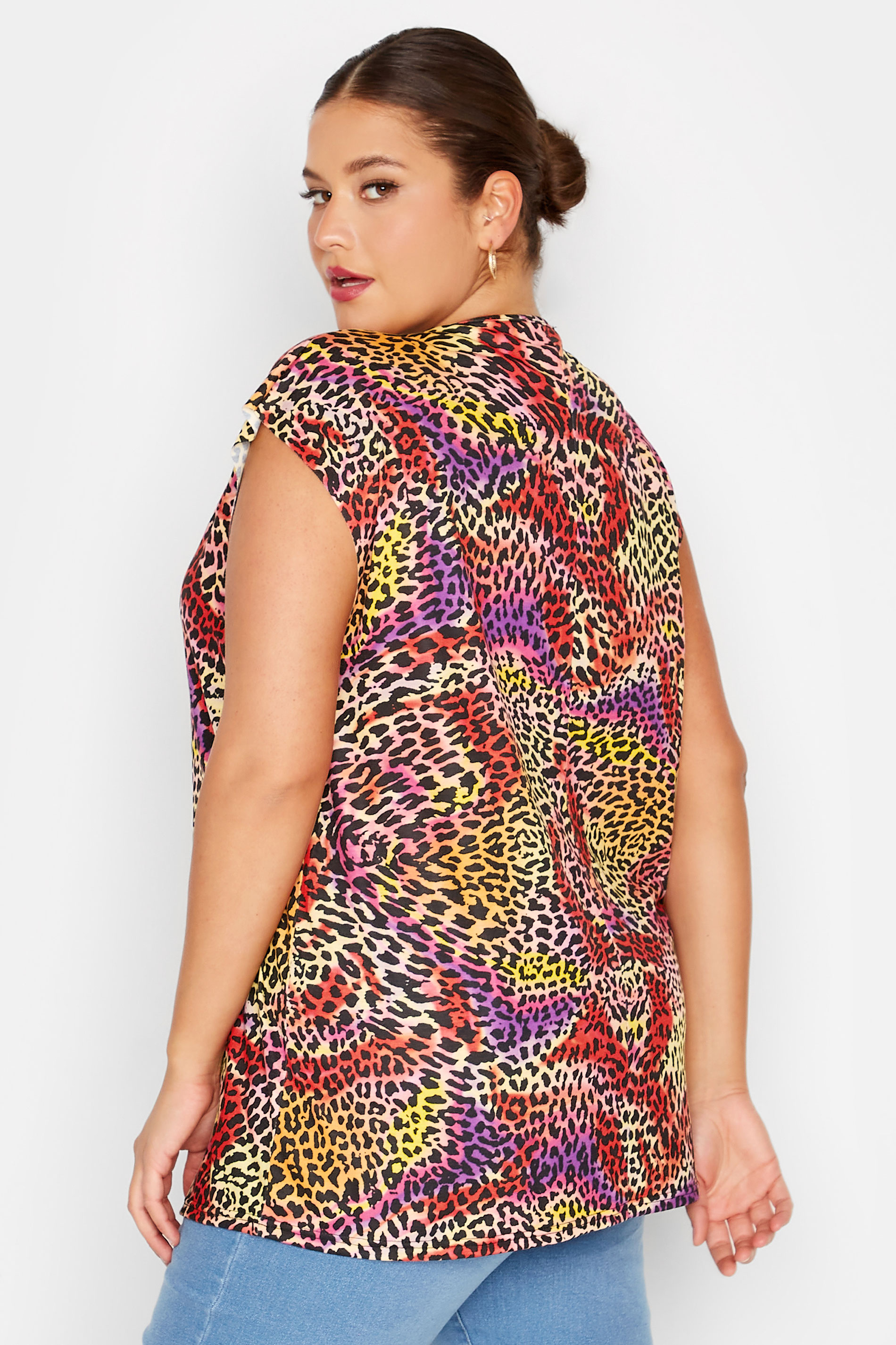 LIMITED COLLECTION Plus Size Pink Animal Print Boxy Vest Top | Yours Clothing  3