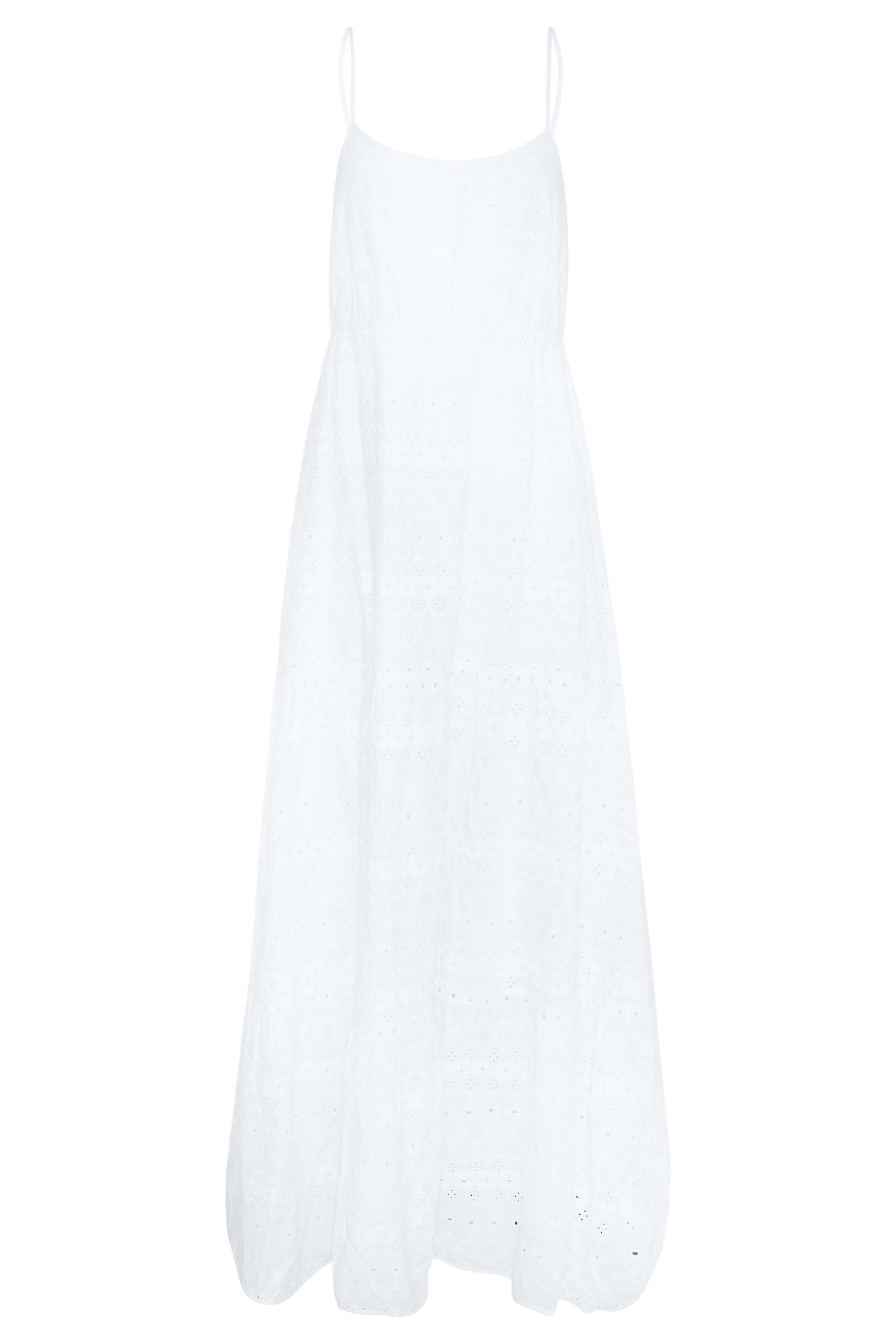 LTS Tall Women's White Broderie Anglaise Tiered Maxi Dress | Long Tall ...