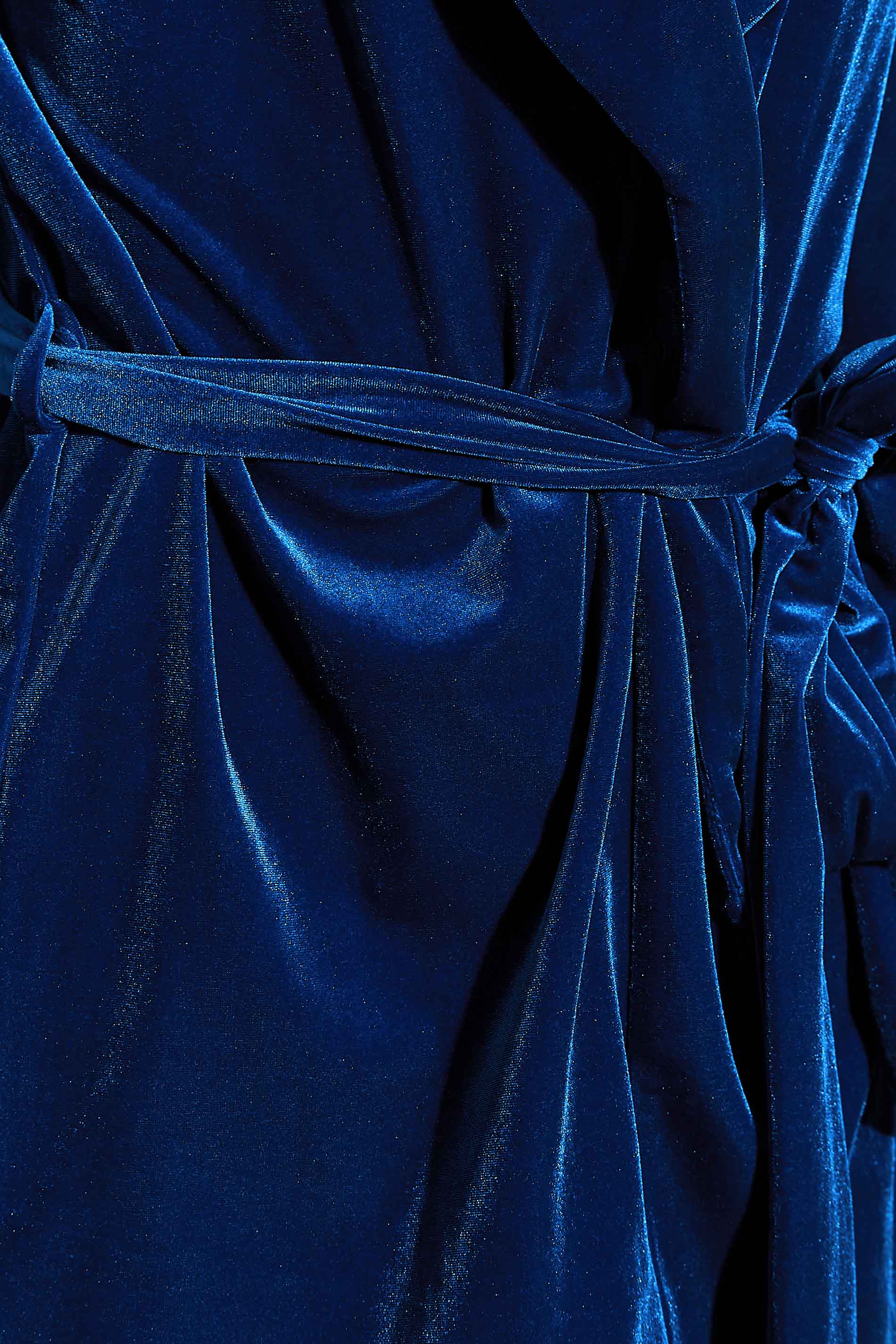 LTS Tall Women's Bright Blue Velvet Belted Blazer | Long Tall Sally 1