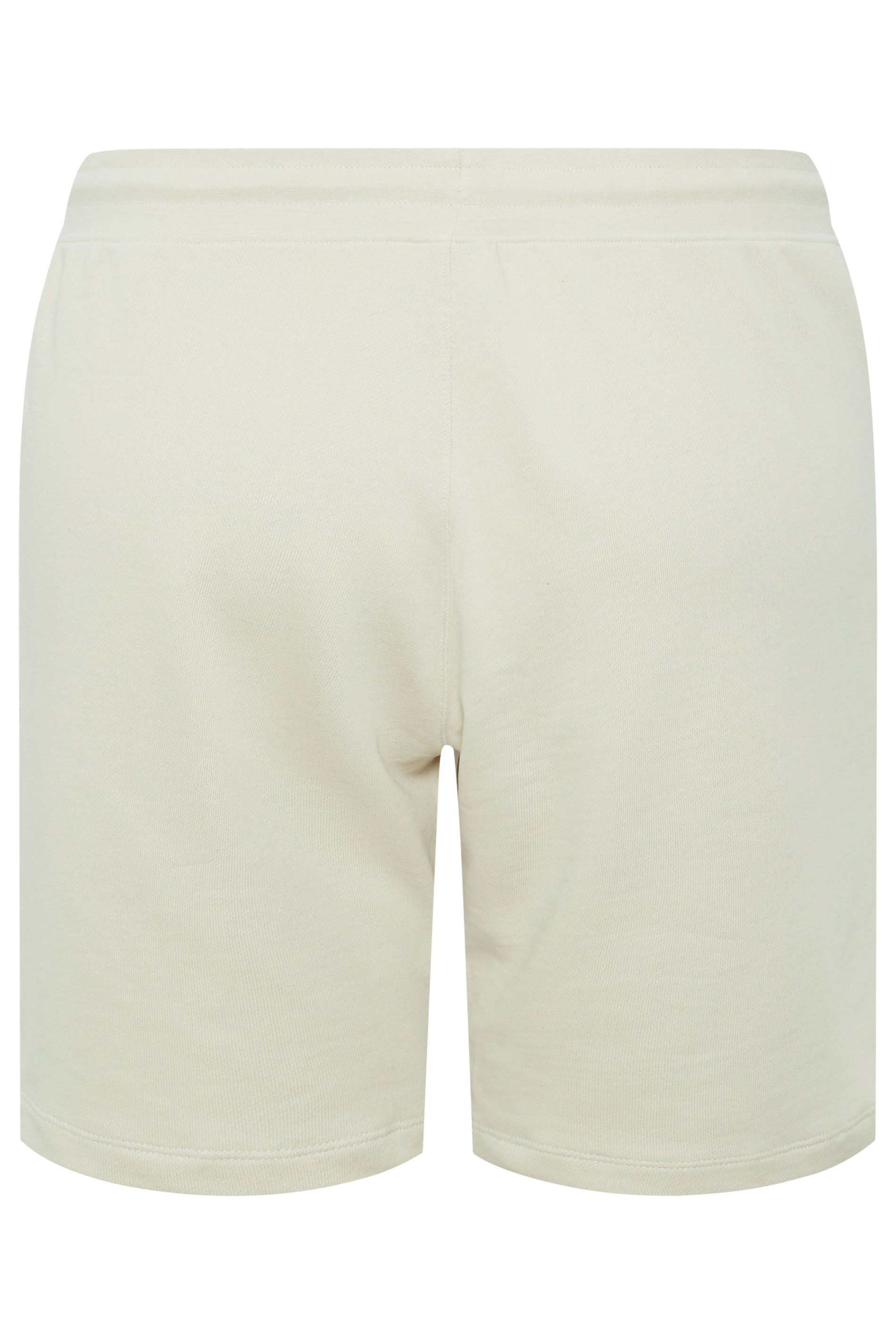 JACK & JONES Big & Tall Moonbeam White Logo Jogger Sweat Shorts | BadRhino 4