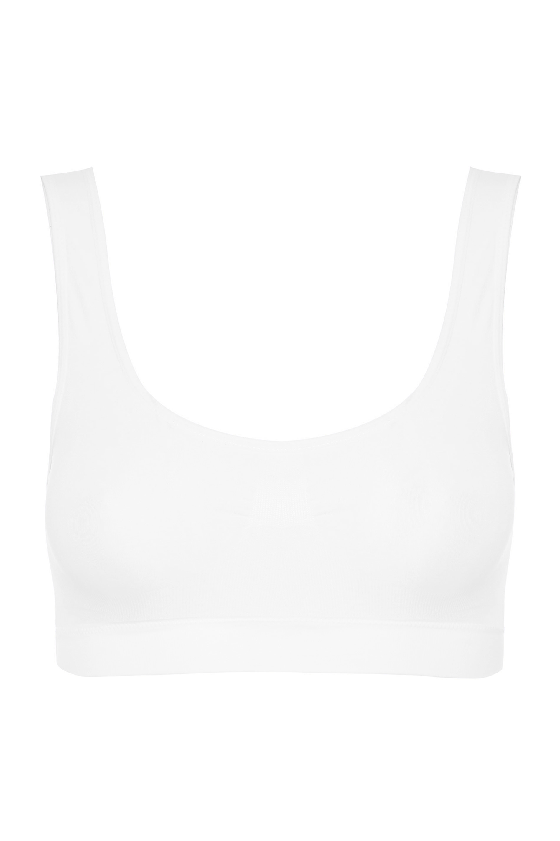 2 Pack seamless padded crop top bra