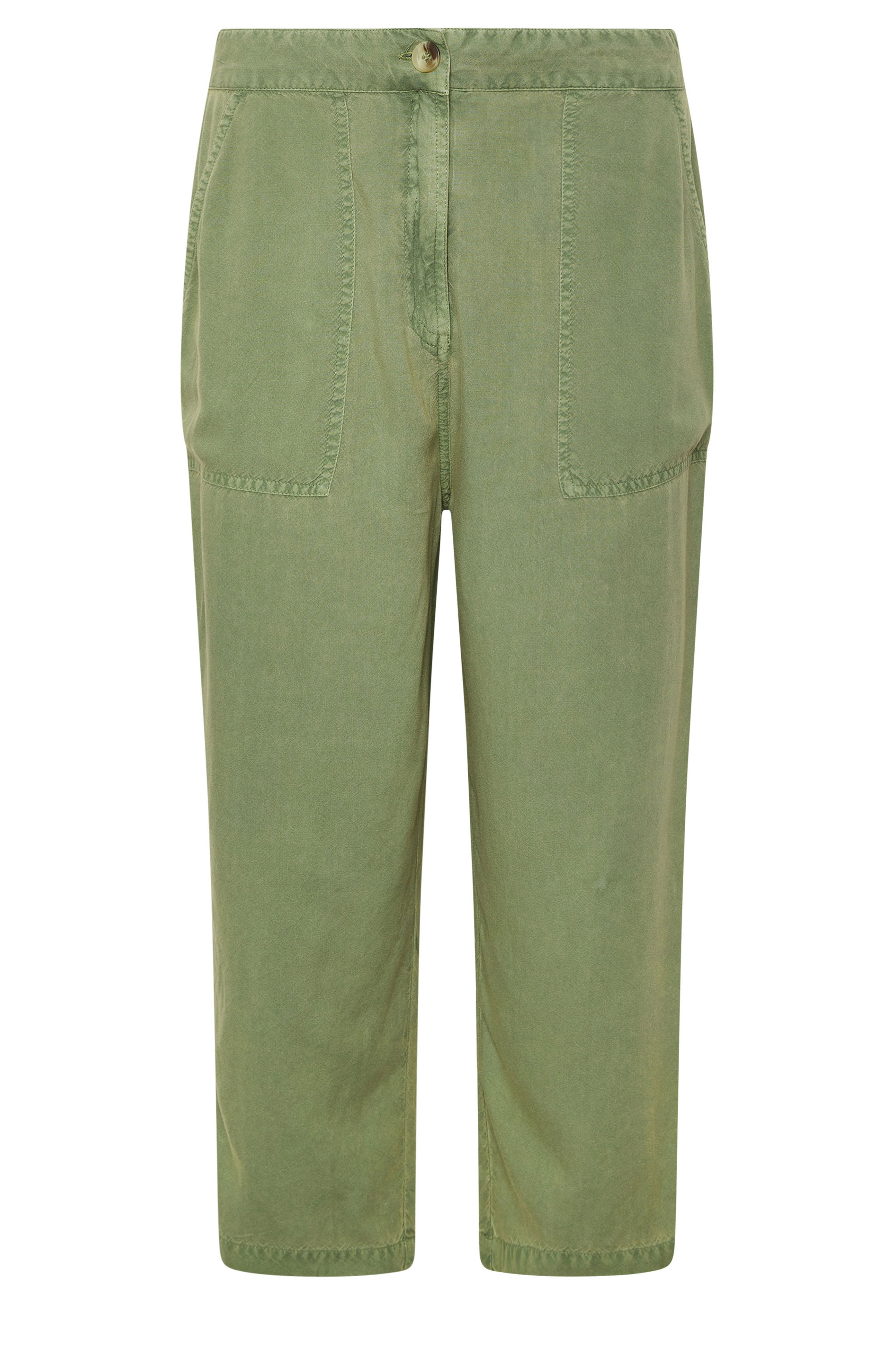 M&Co Green Cropped Carpenter Trousers | M&Co 5