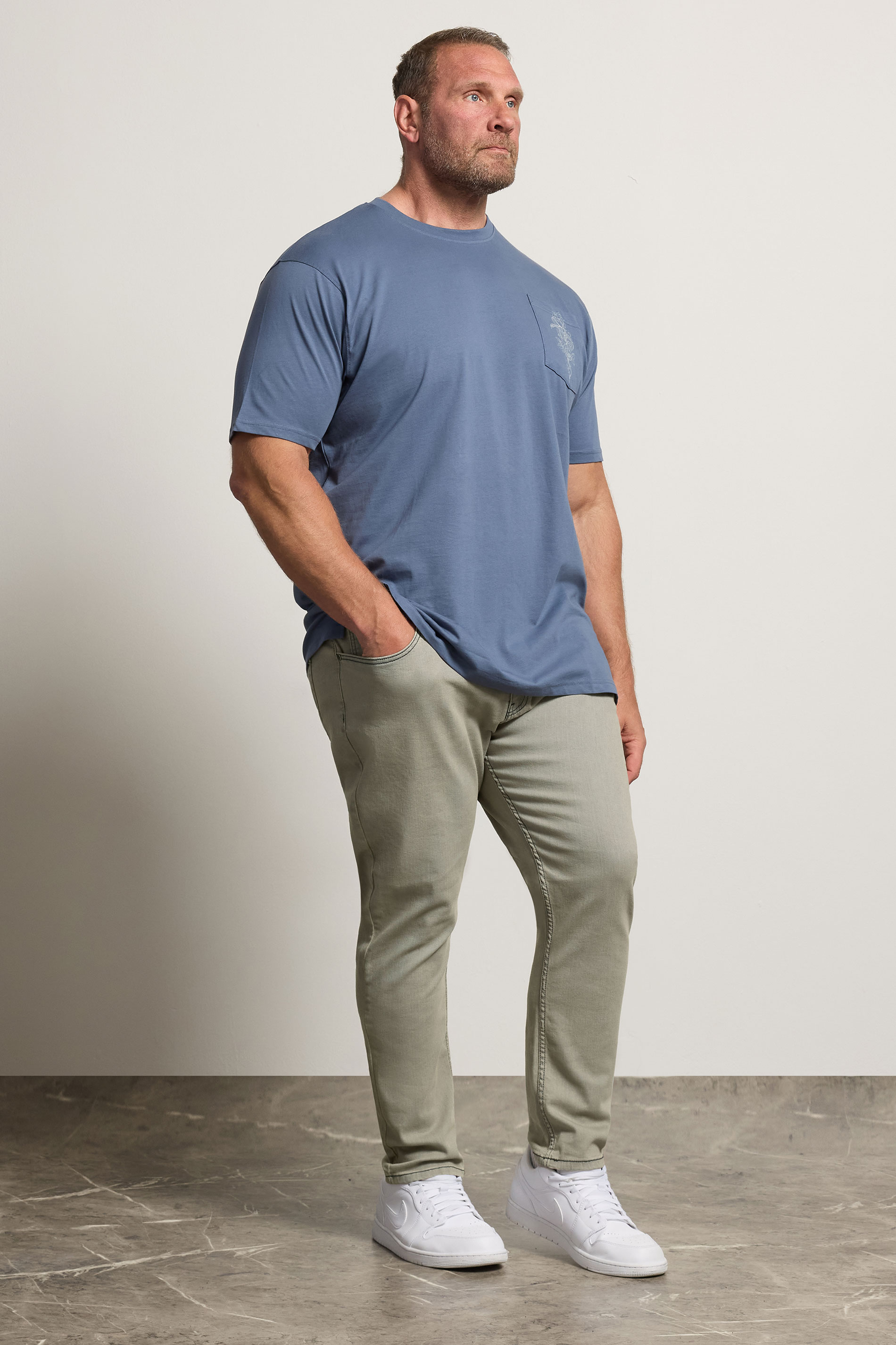KAM Big & Tall Silver Stretch Jeans | BadRhino 3