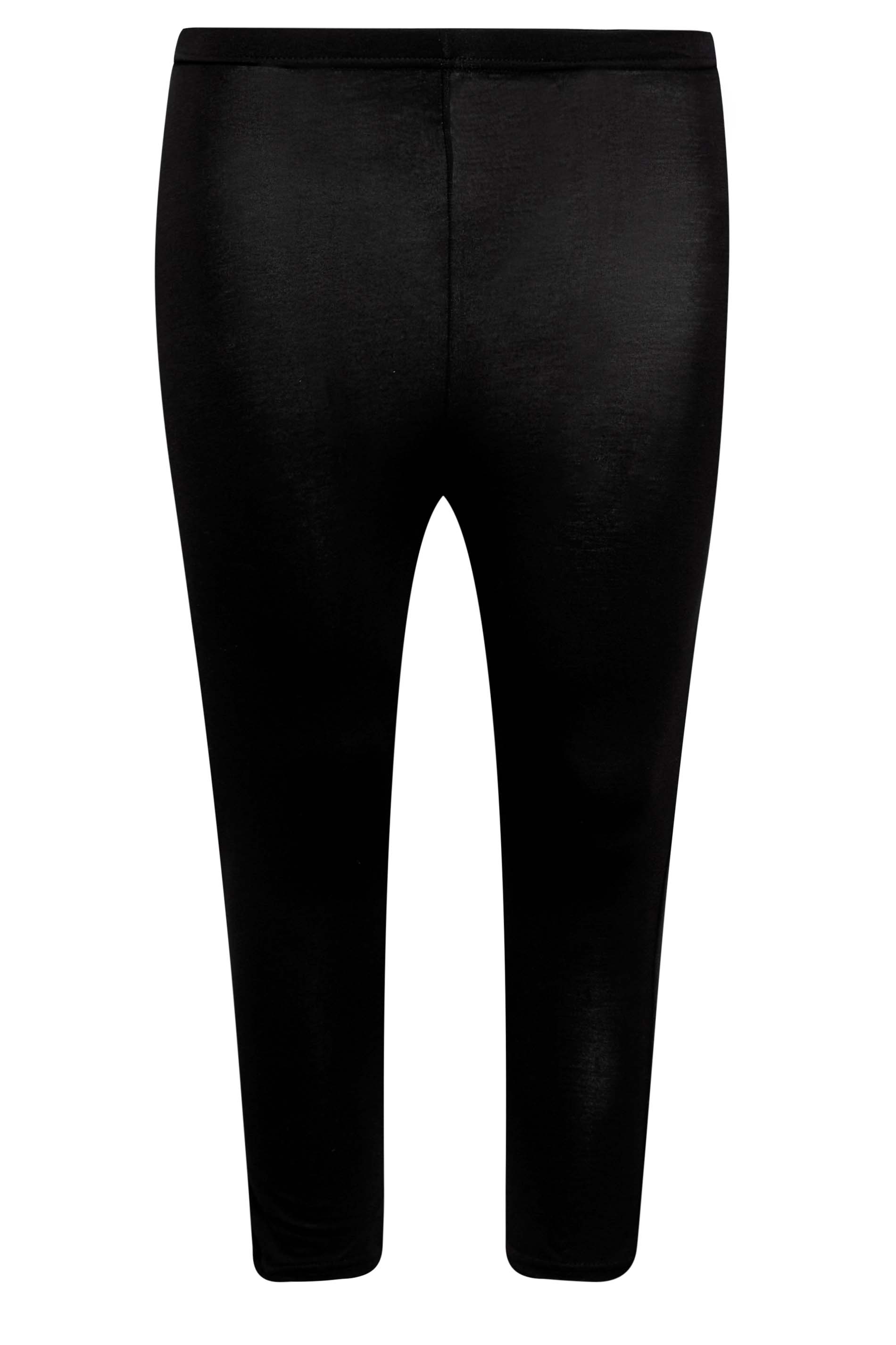 Plus Size Black Cropped Leggings