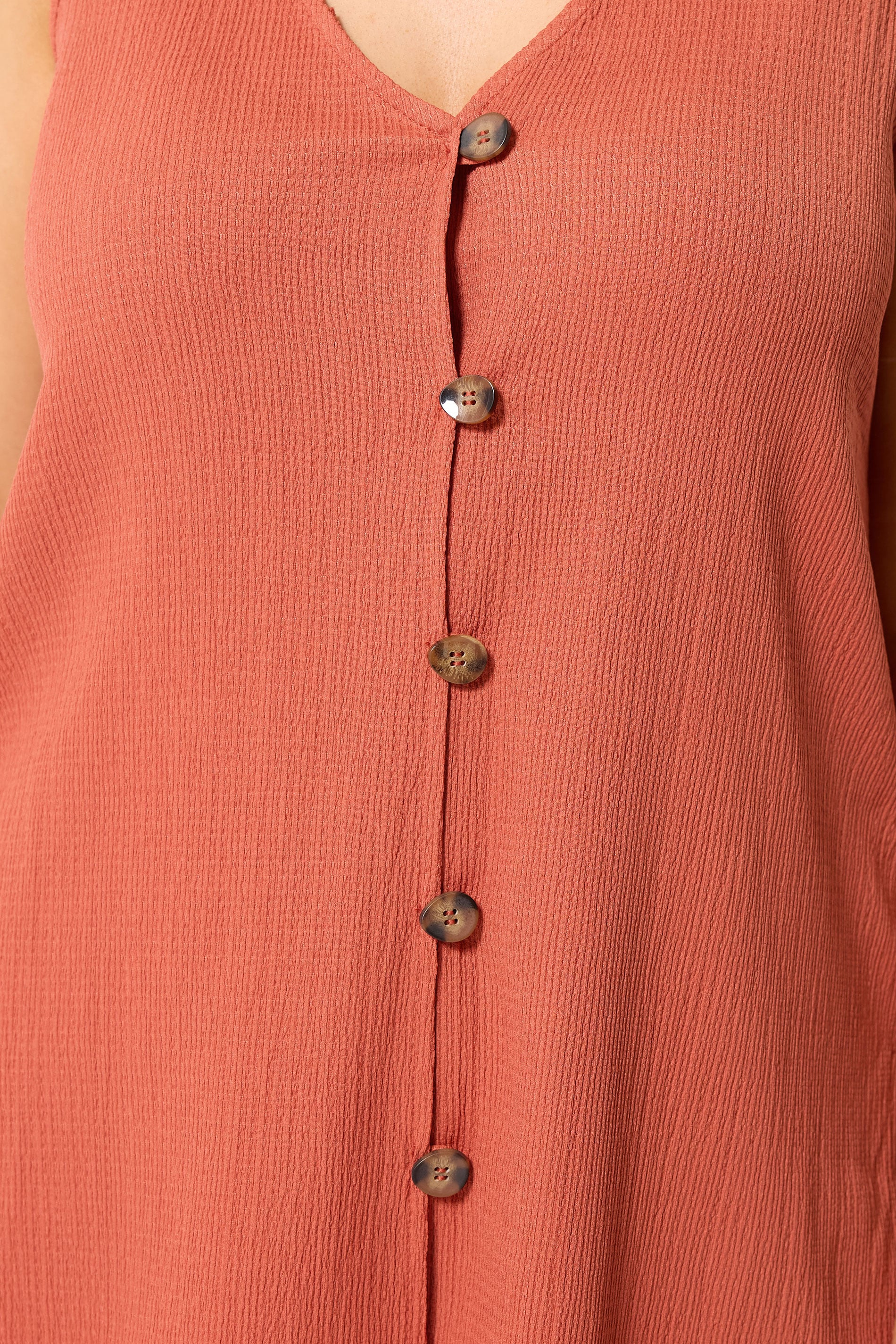 YOURS Plus Size Orange Textured Waistcoat | Yours Clothing 4