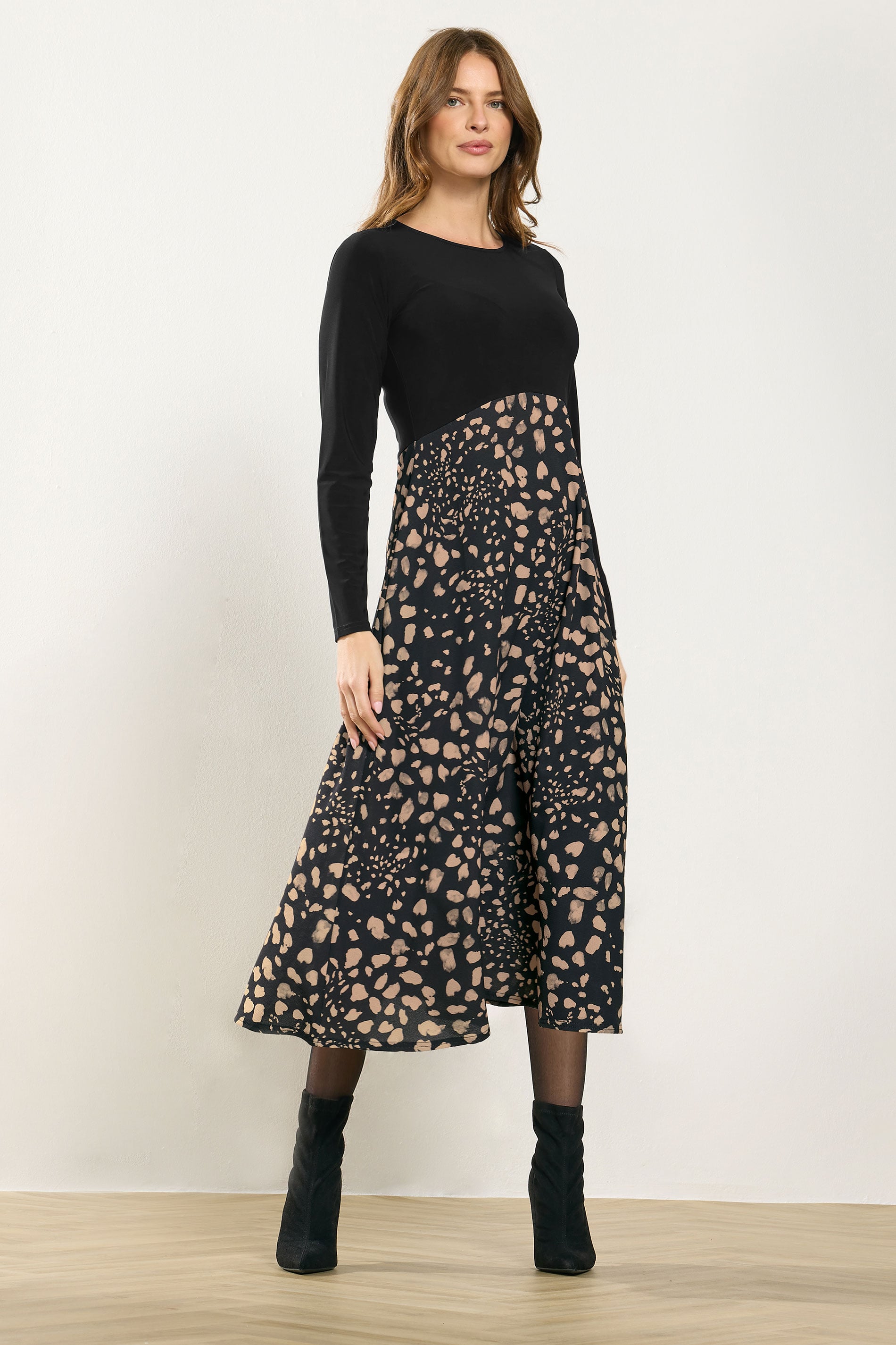 M&Co Black Abstract Print 2 In 1 Maxi Dress | M&Co 3