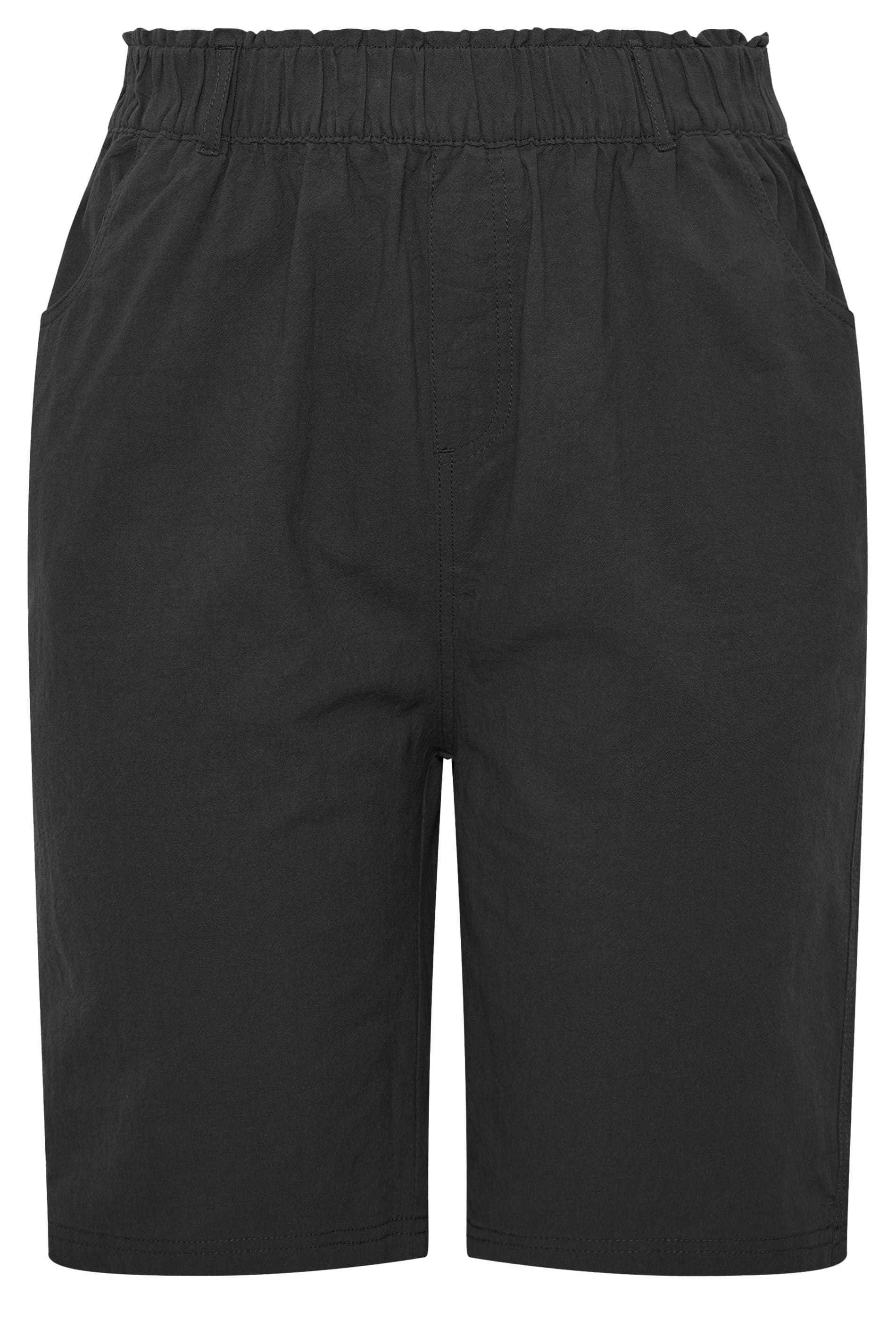 YOURSET 2 PACK Plus Size Black & Khaki Green Cool Cotton Shorts | Yours Clothing 8
