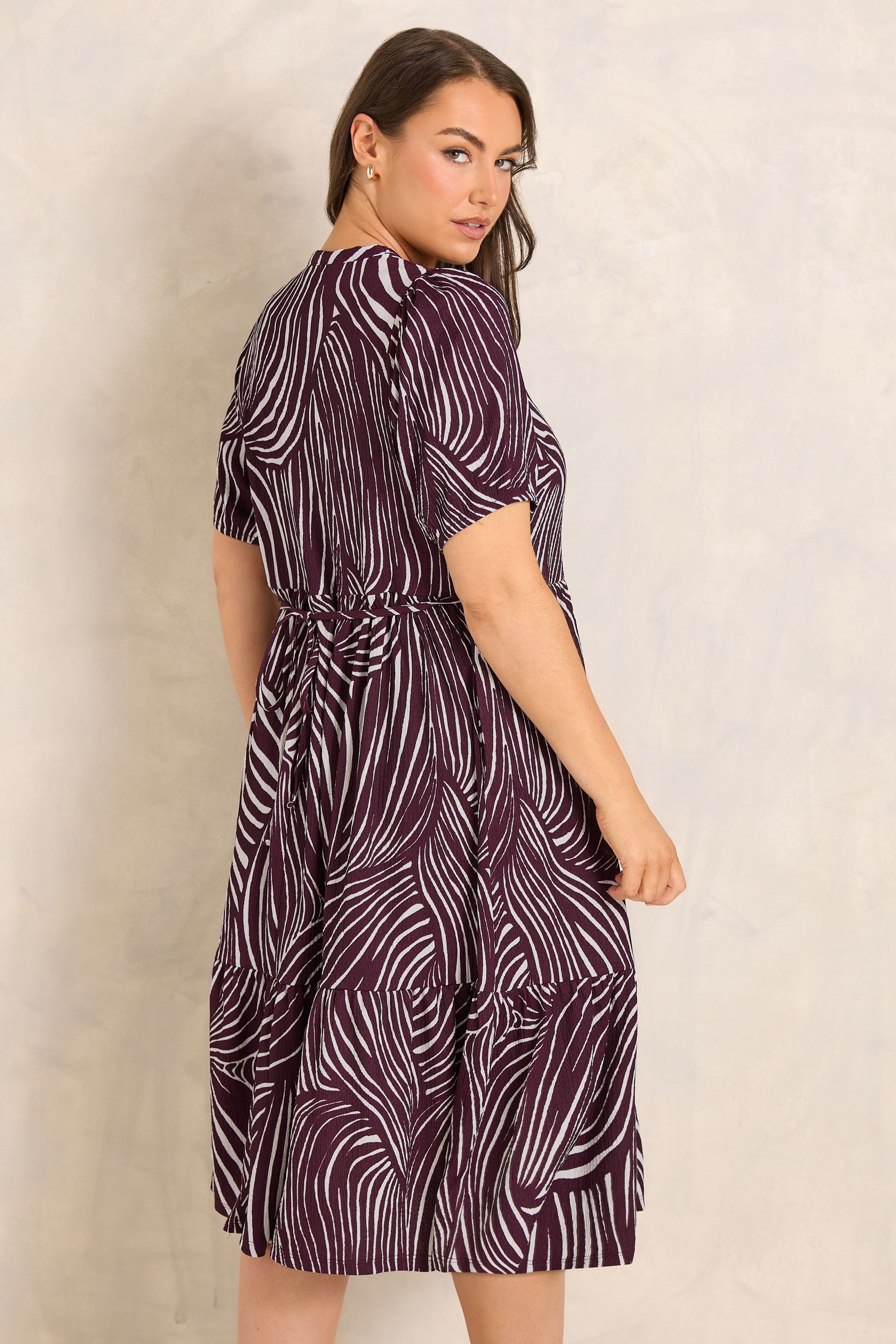 EVANS Plus Size Berry Red Button Through Dress | Evans 2