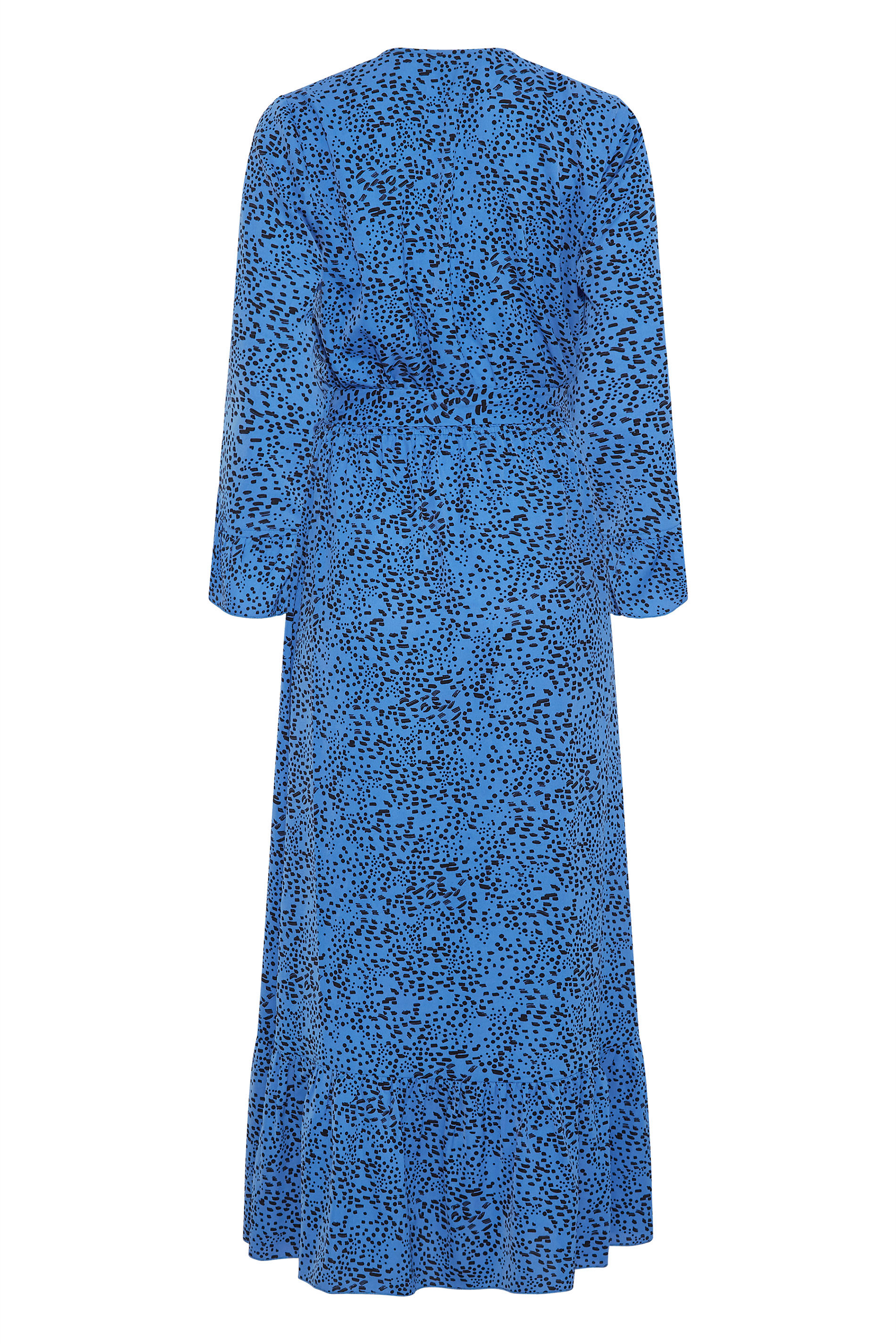 LTS Tall Women's Cobalt Blue Dalmatian Print Wrap Dress | Long Tall Sally