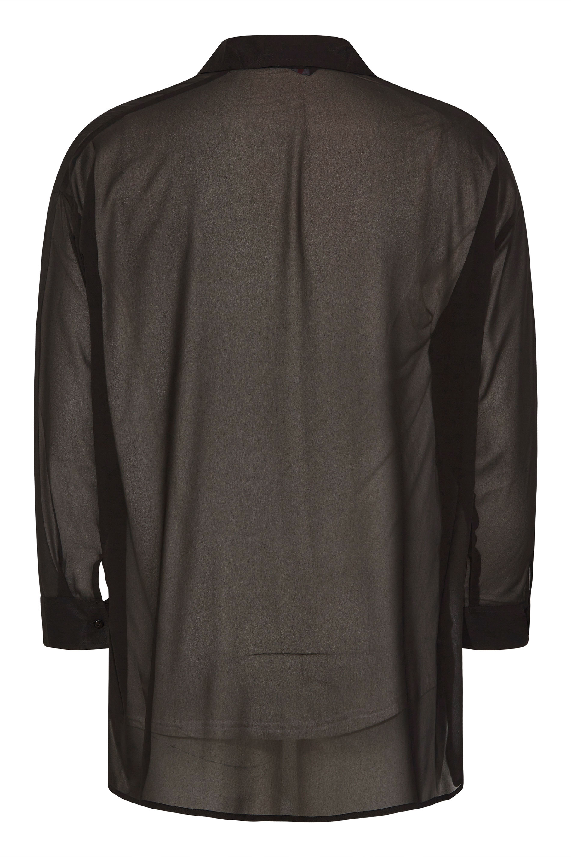 Plus Size Black Sheer Beach Shirt | Yours Clothing