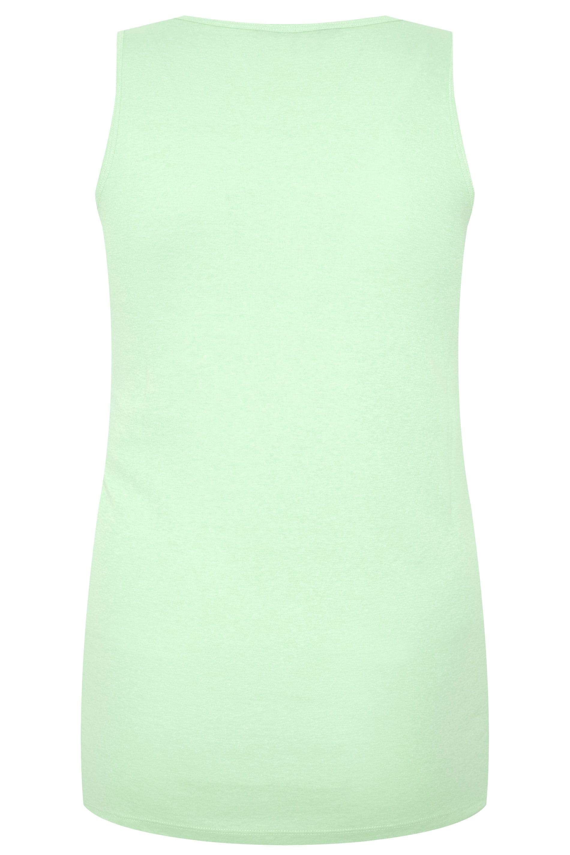 Mint Green Rib Vest Top | Your Clothing | Yours Clothing