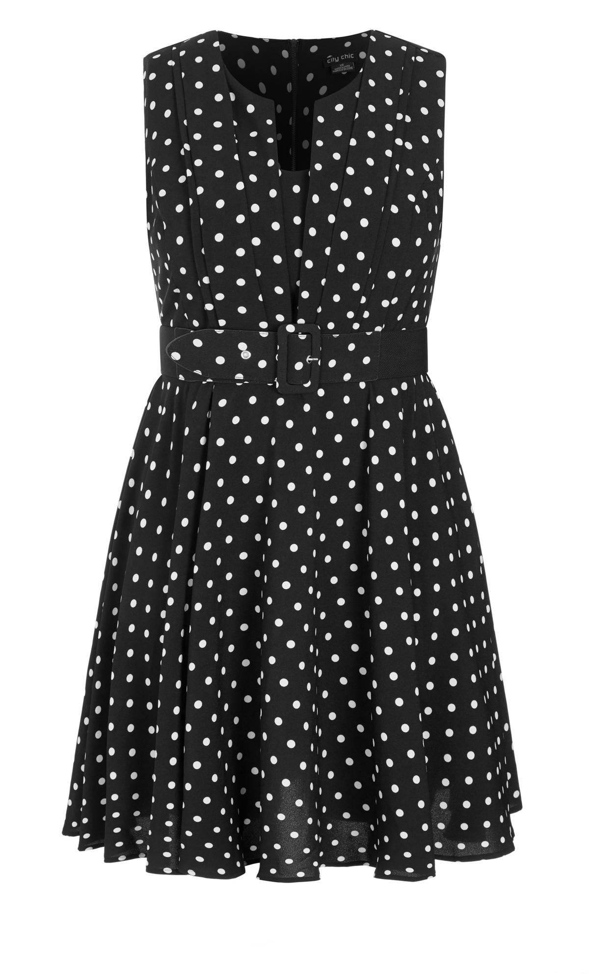 Black Vintage Spot Dress 2