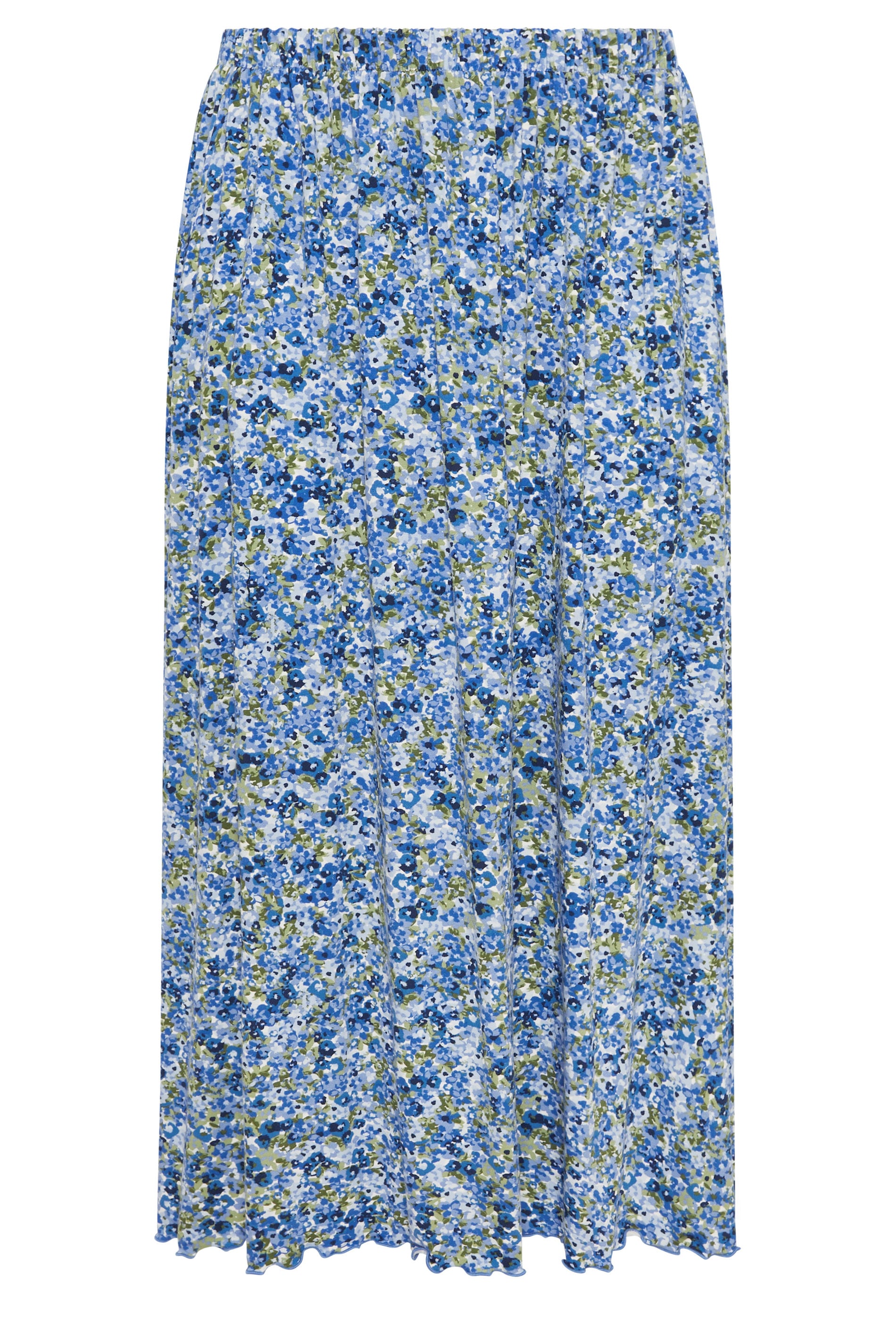 YOURS Plus Size Blue Floral Print Maxi Skirt | Yours Clothing  5