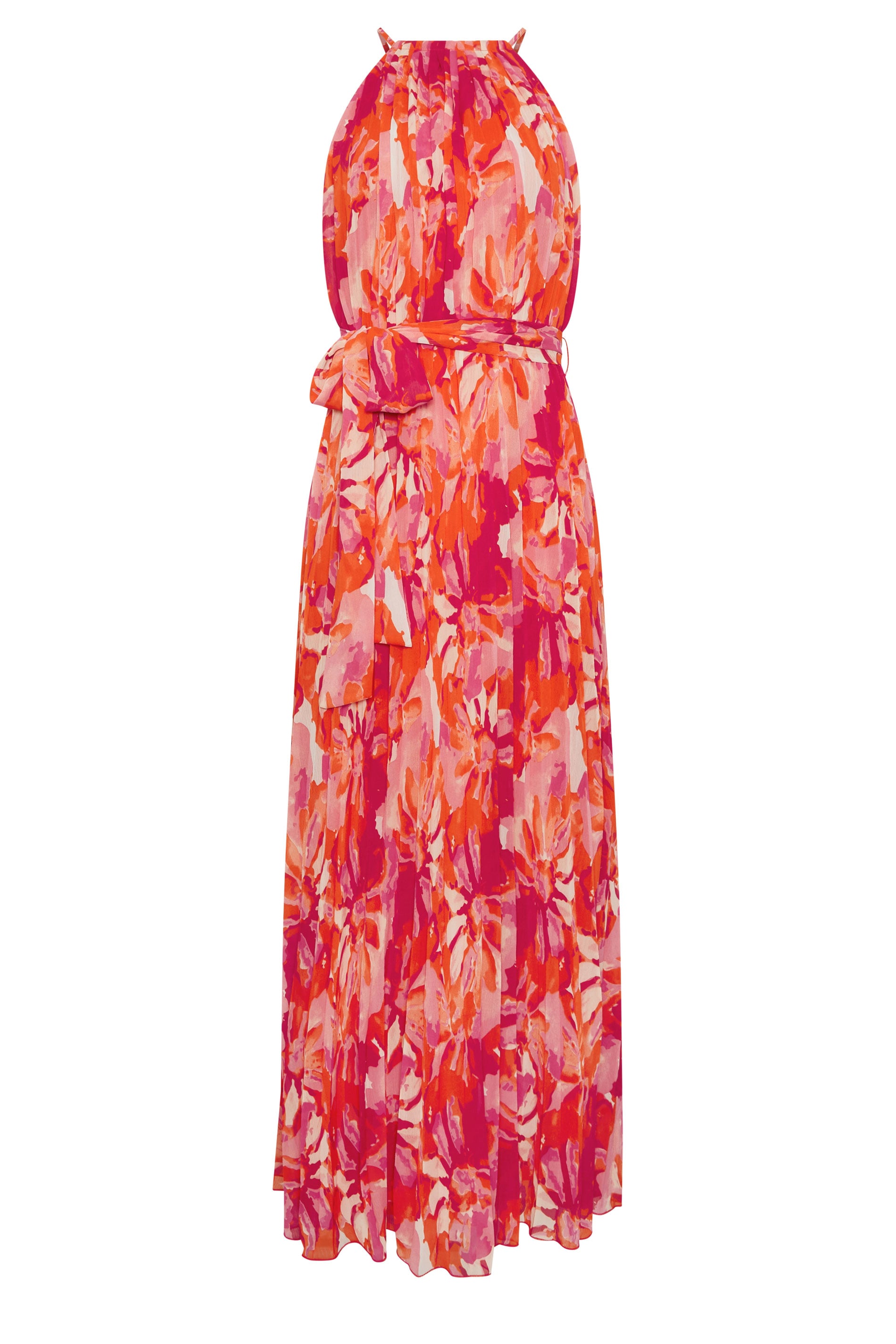 STAR Pink Blurred Floral Pleated Dress | StarByJM 5