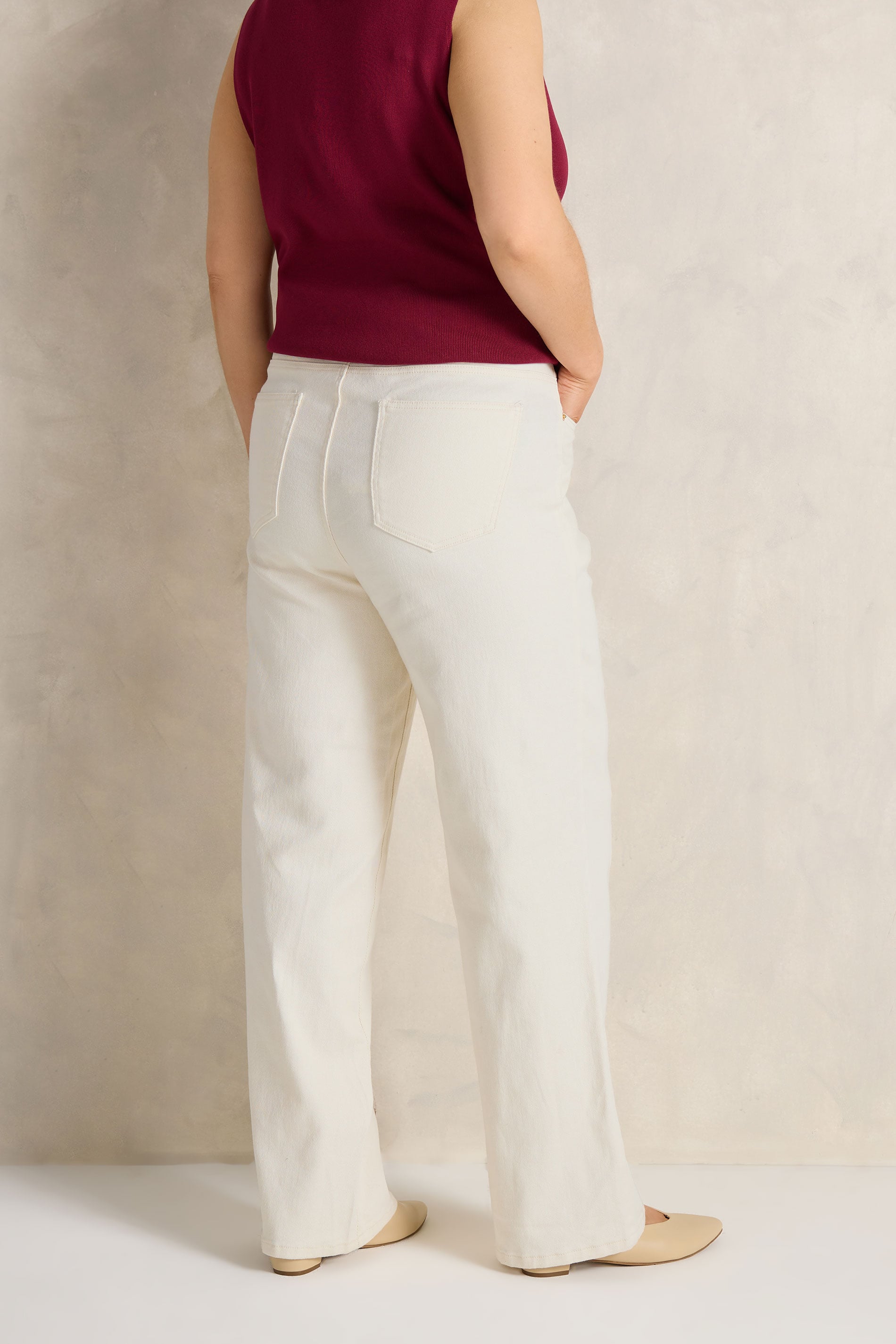 EVANS Plus Size White Premium Wide Leg Jeans | Evans 2