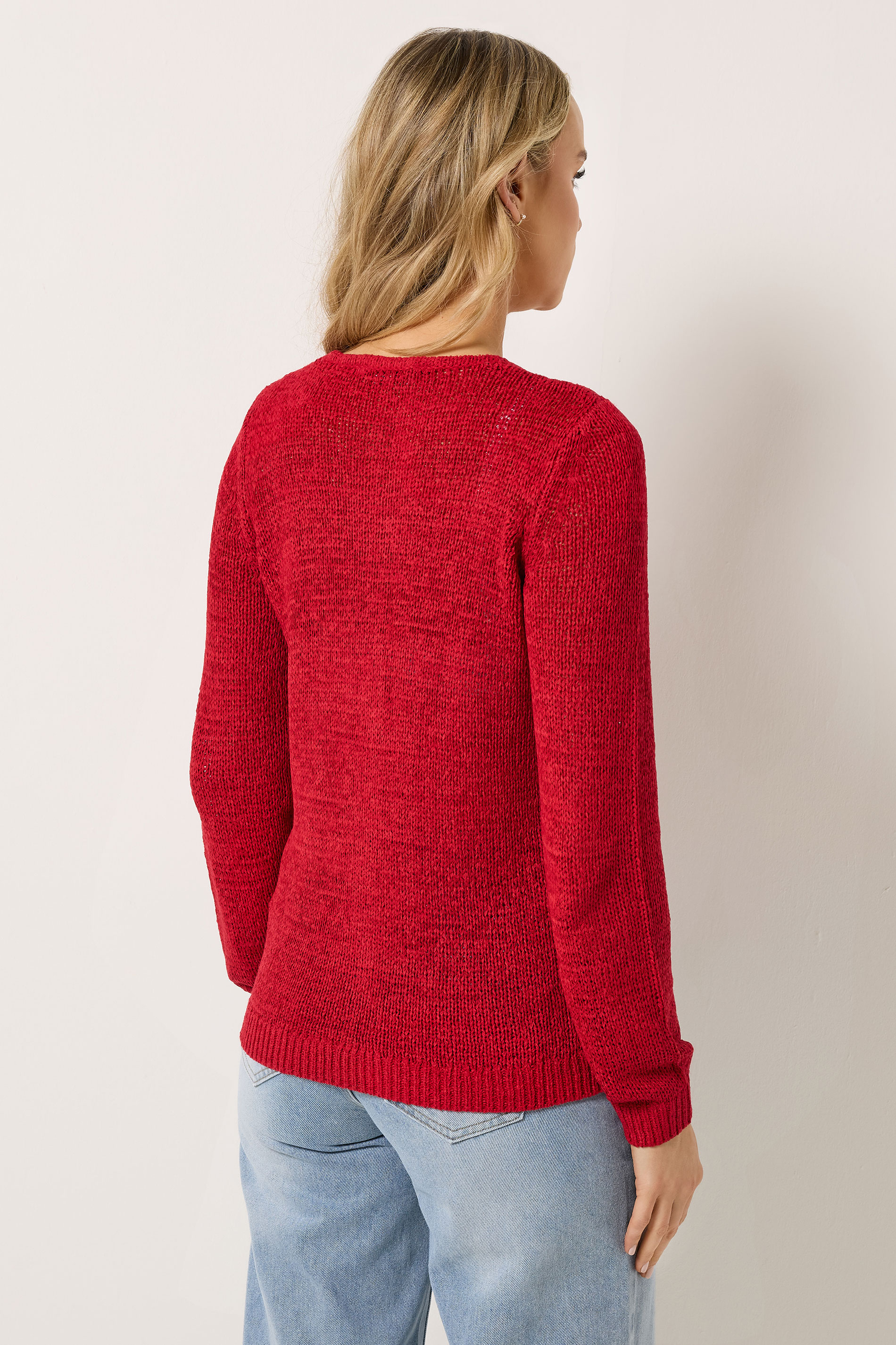 LTS Tall Women's Bright Red Knitted Cardigan | Long Tall Sally 2