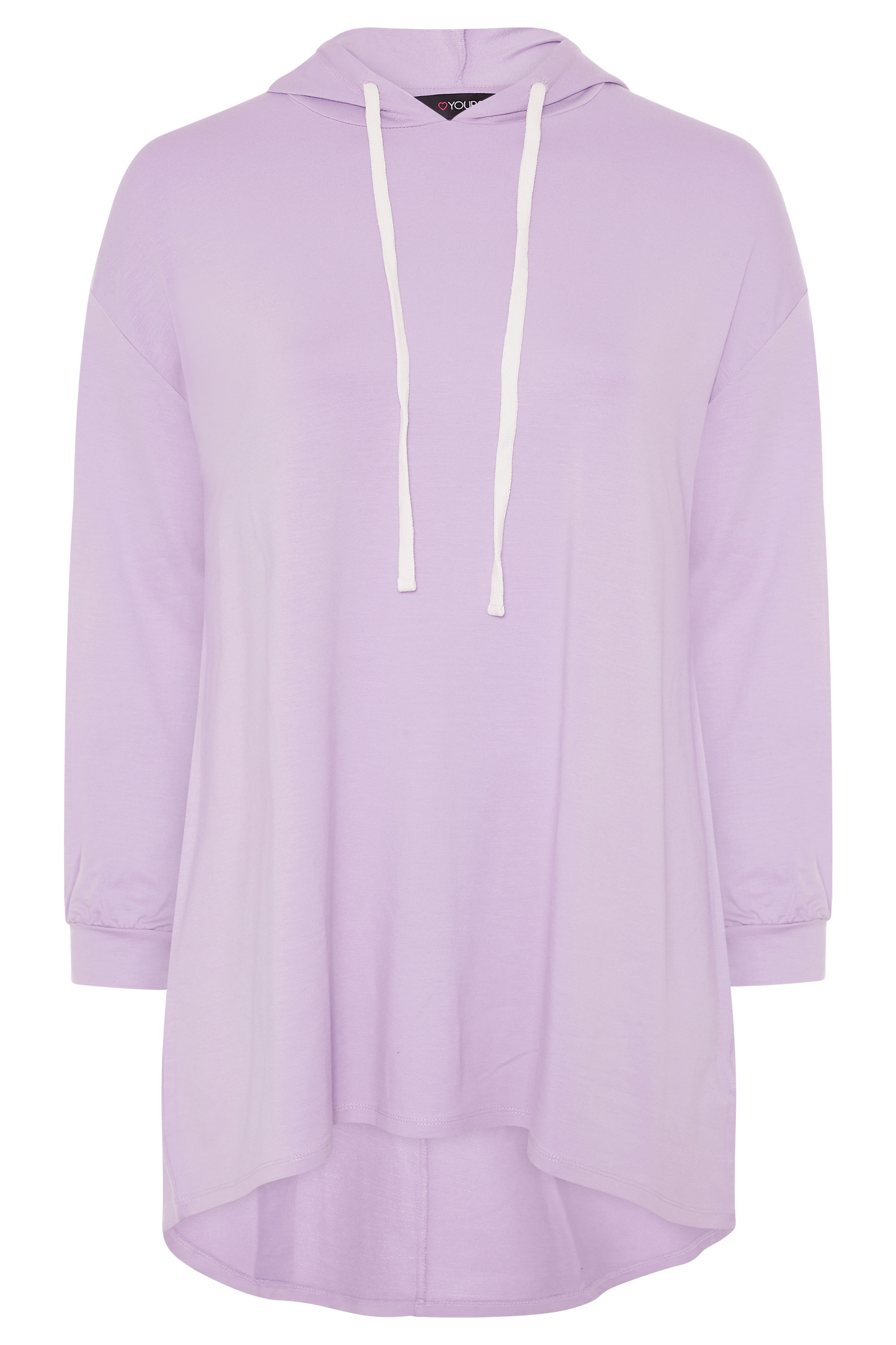 Lilac Tunic Hoodie | Yours Clothing