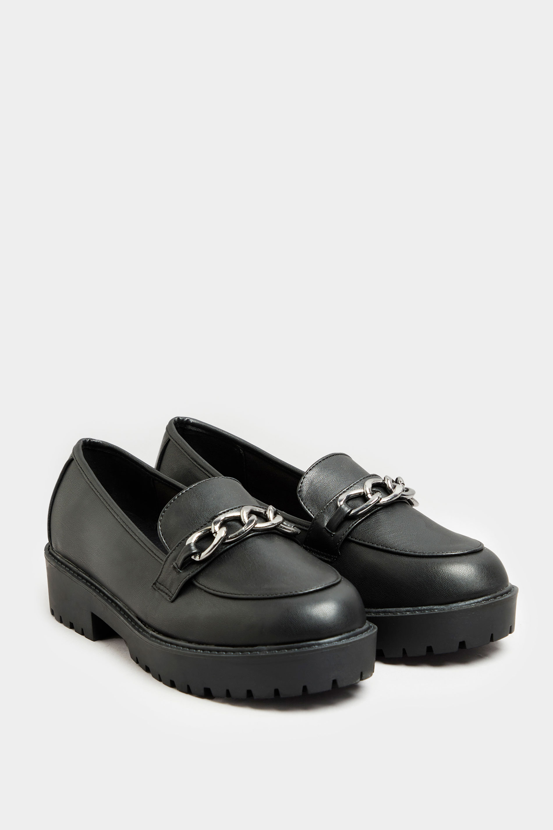 LIMITED COLLECTION Black Chunky Loafers In Wide E Fit & Extra Wide Fit | Yours Clothing 2