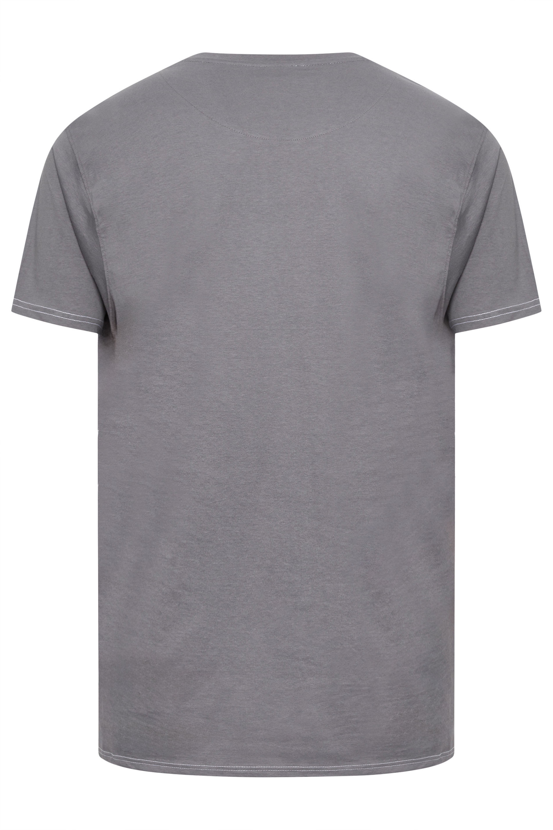 KAM Big & Tall Grey 'Americal Muscle' Print T-Shirt | BadRhino 3