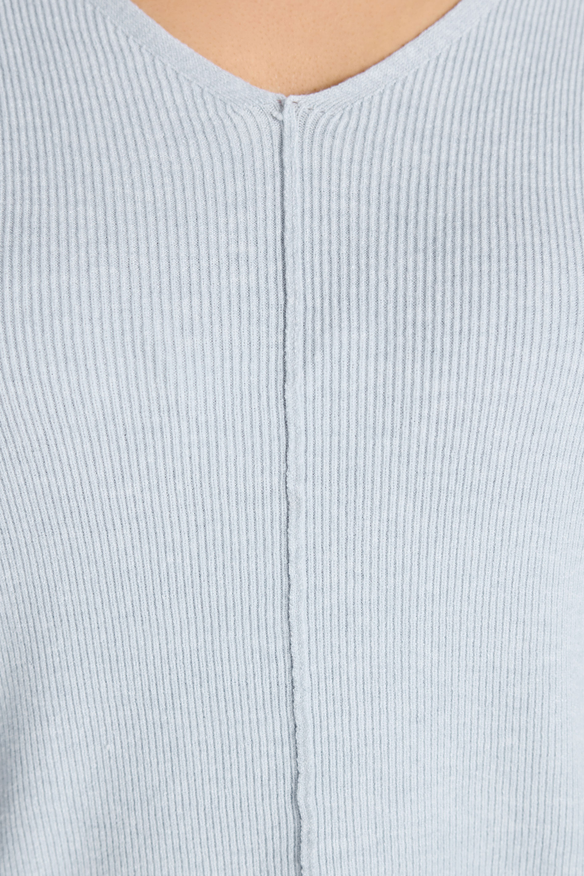 EVANS Plus Size Blue Batwing Sleeve Jumper 4