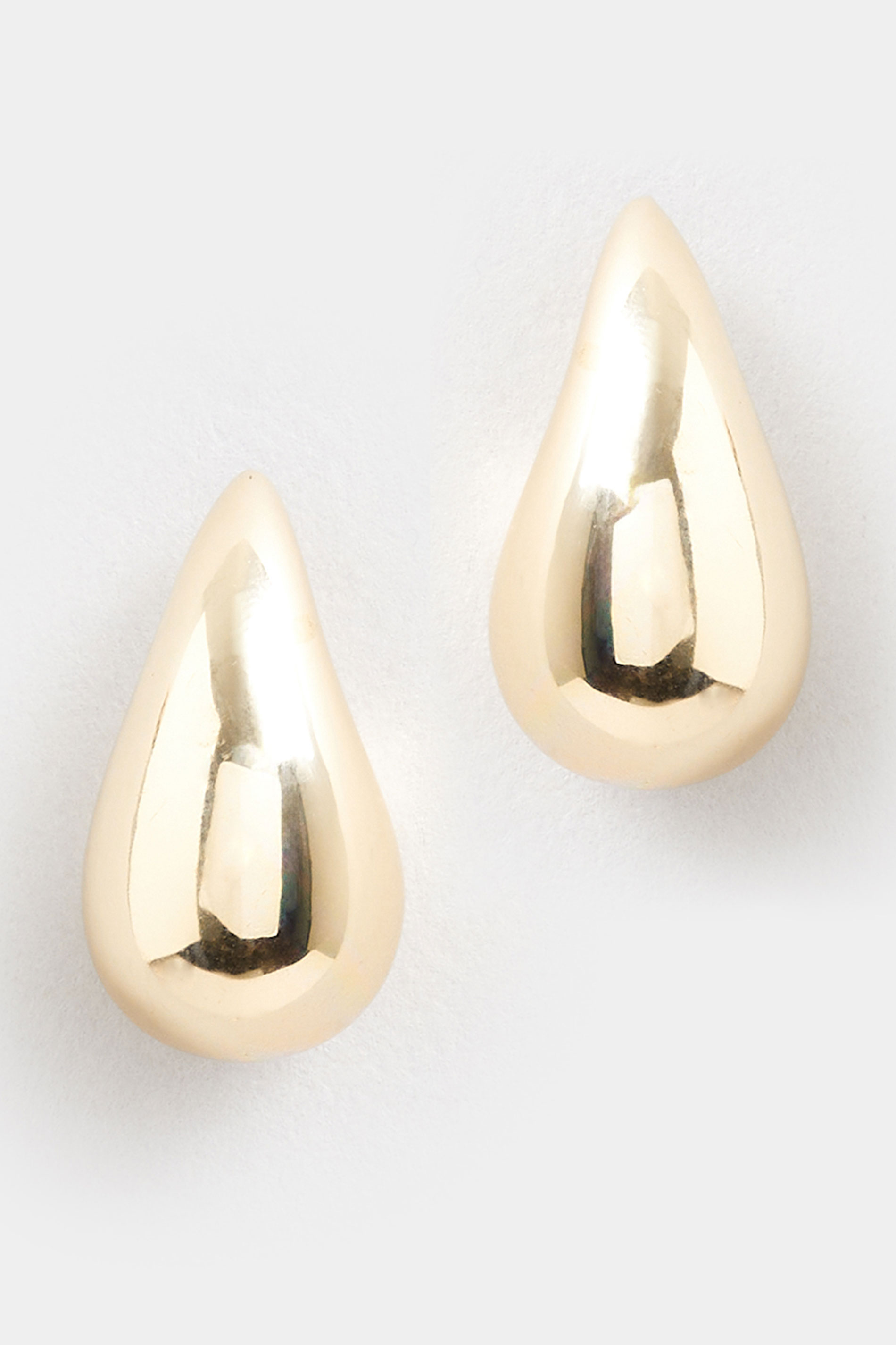 Gold Tone Teardrop Earrings | Yours Clothing 2