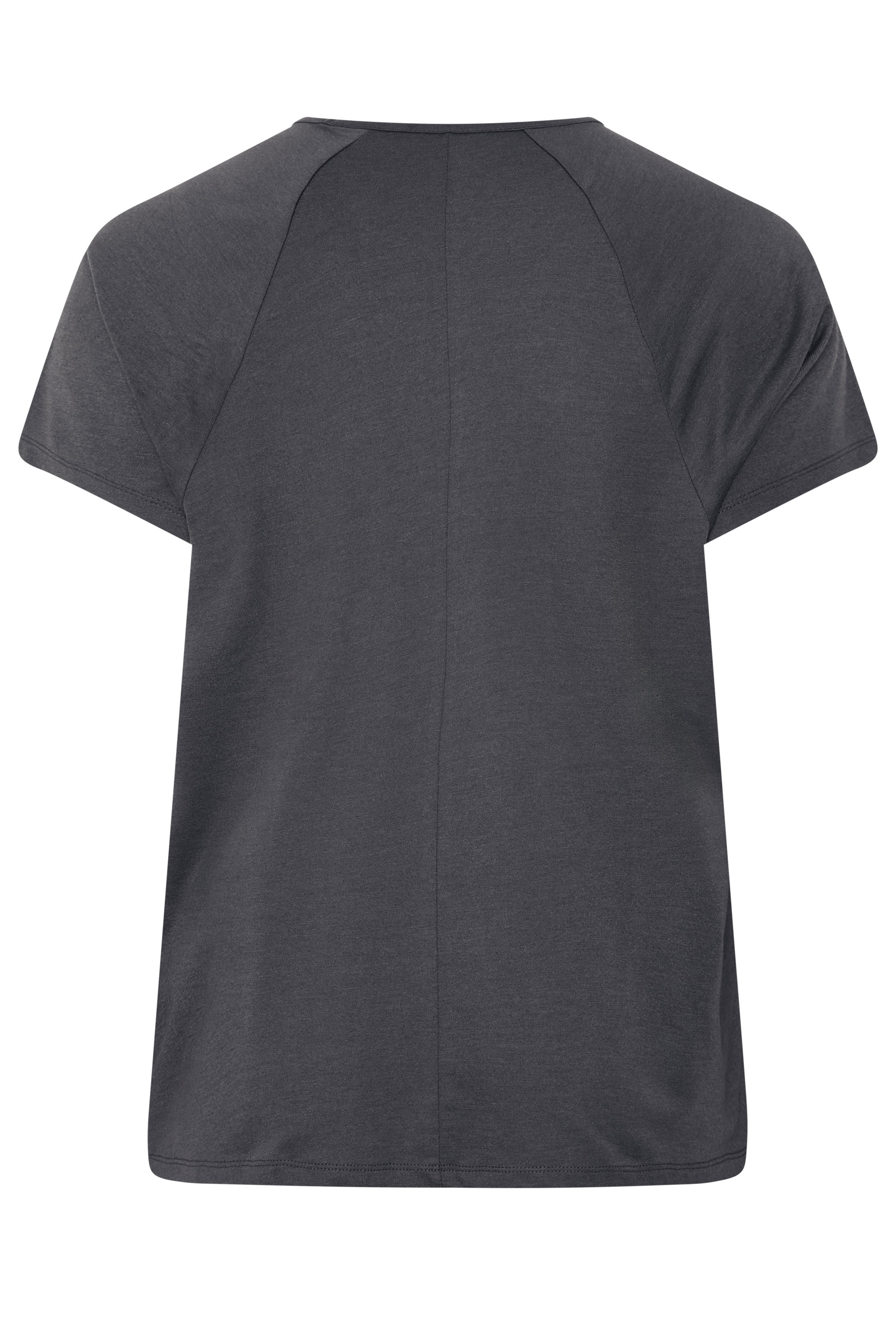 YOURS Plus Size Grey Skull Print Laser Cut T-Shirt | Yours Clothing 2