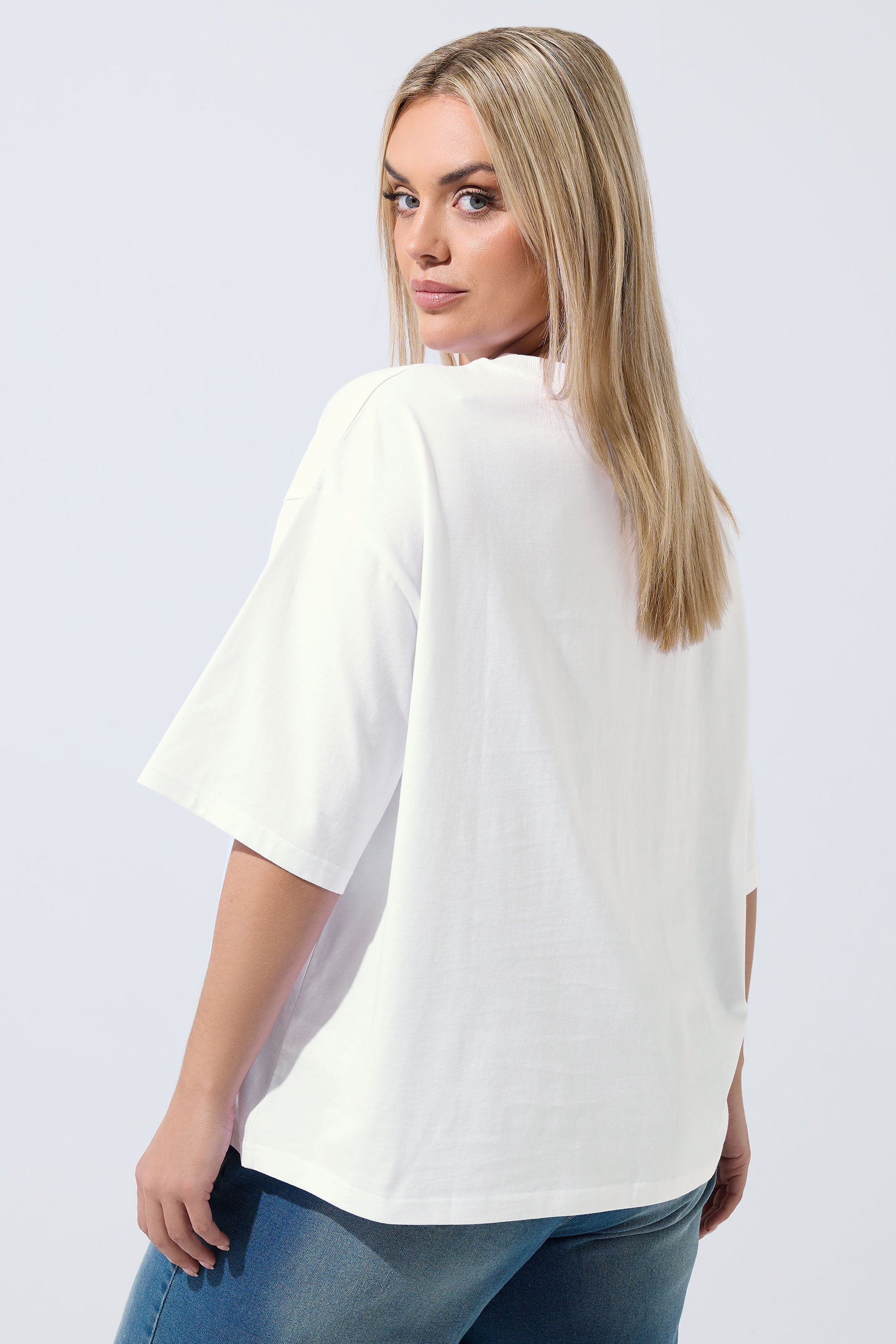 LIMITED COLLECTION Plus Size White 'Three Lions' England T-Shirt | Yours Clothing 4