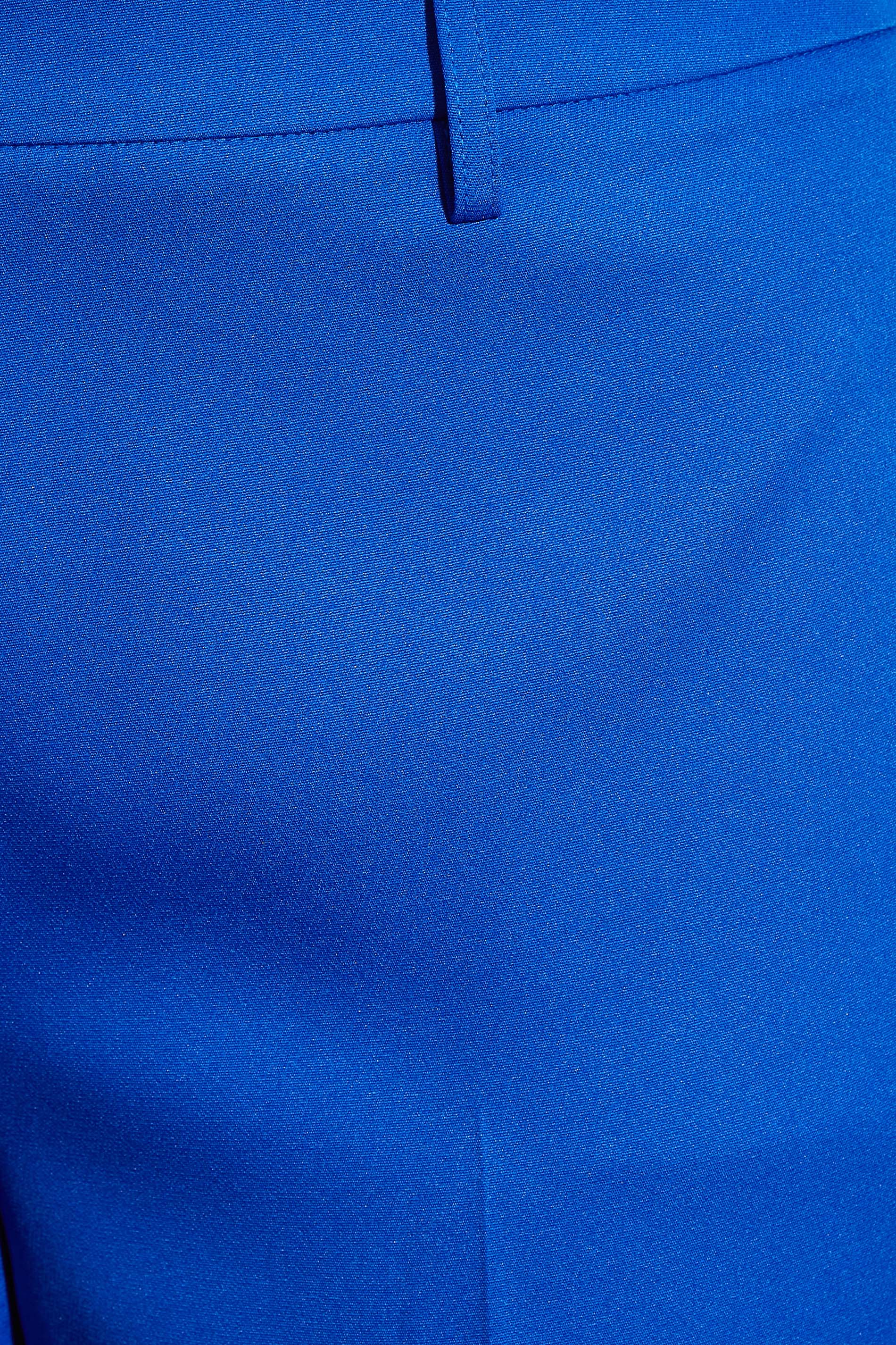 Plus Size Cobalt Blue Split Hem Flared Trousers | Yours Clothing 3