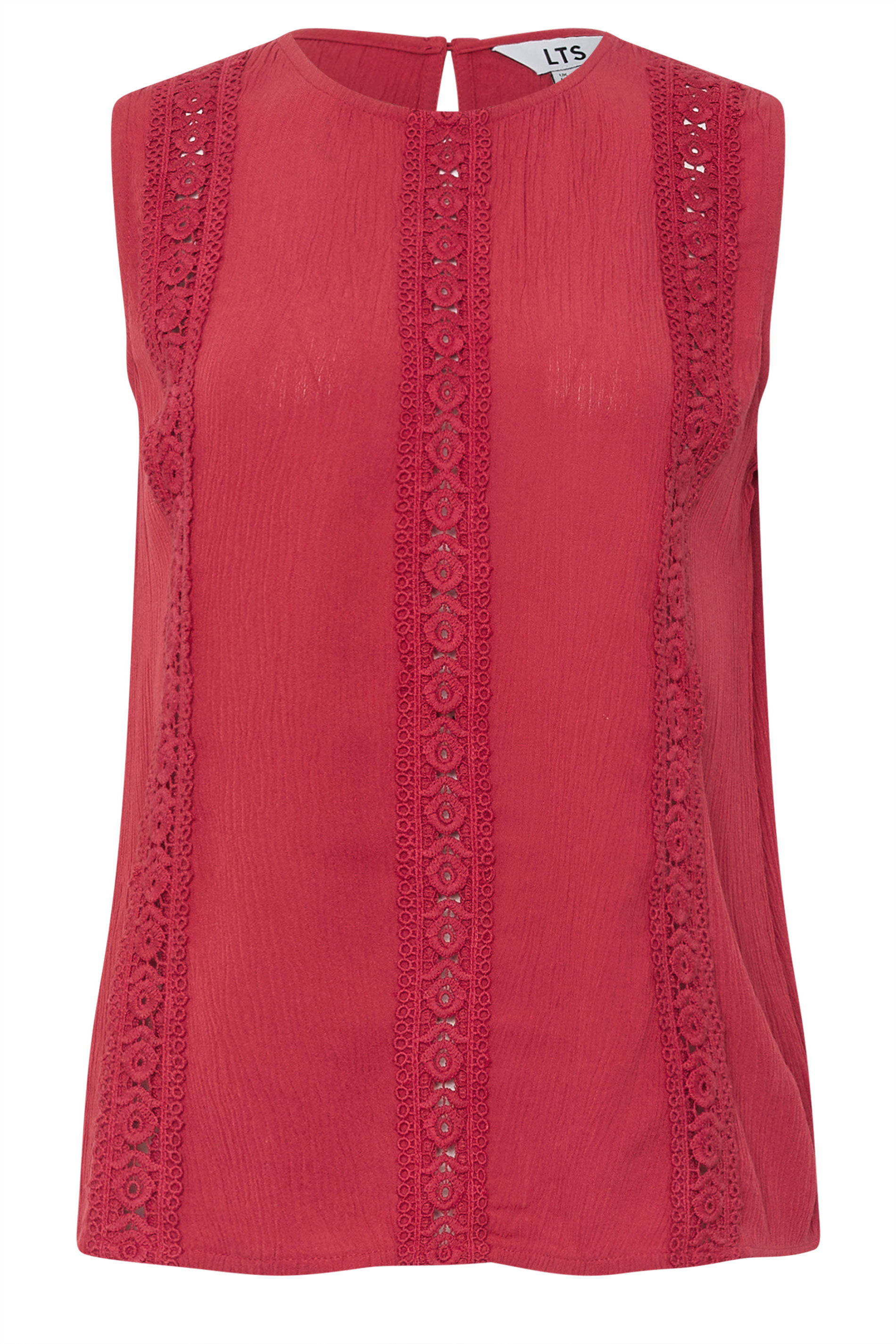 LTS Tall Women's Wine Red Detailing Top | Long Tall Sally 5