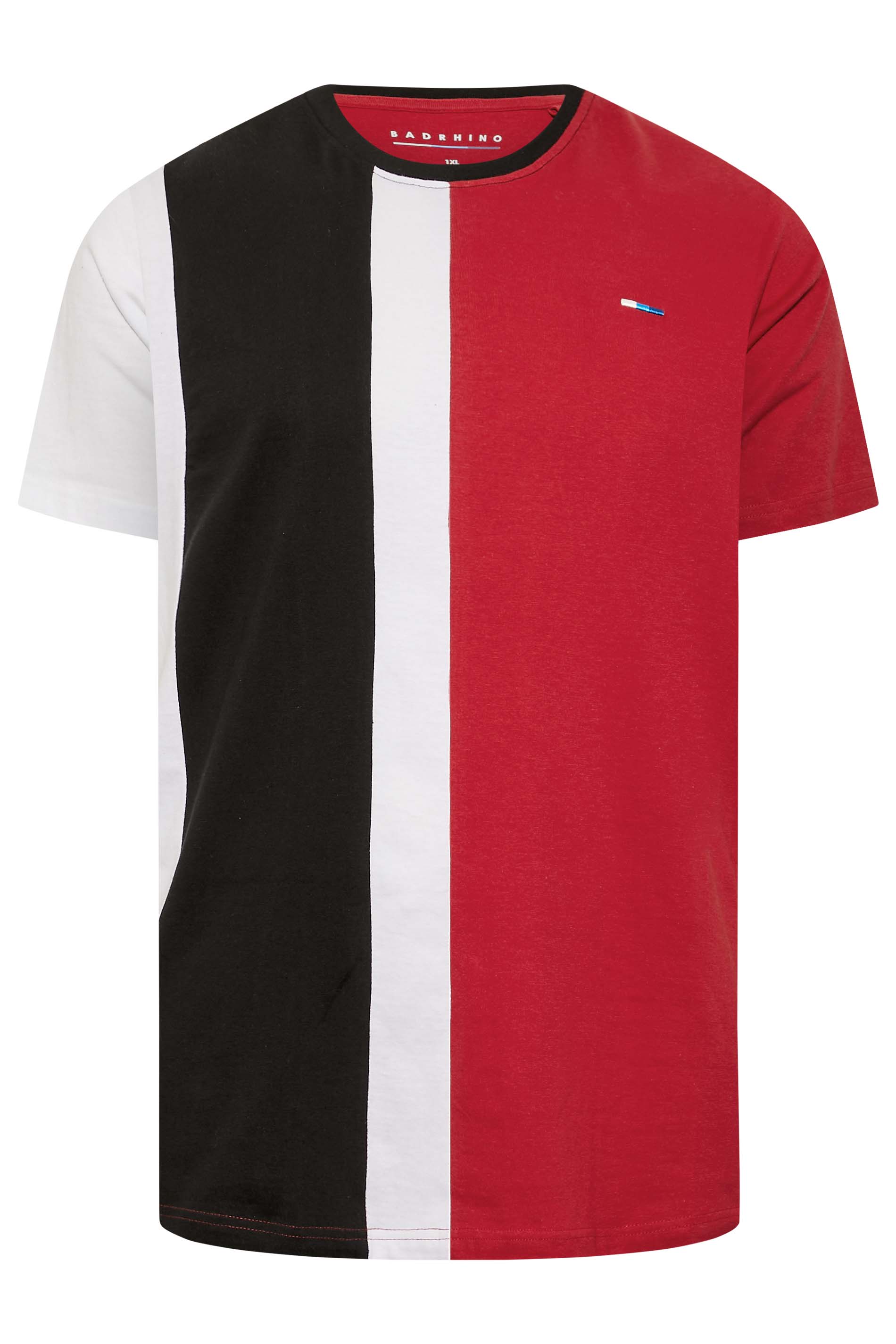BadRhino Big & Tall Red & Black Cut & Sew T-Shirt | BadRhino 3