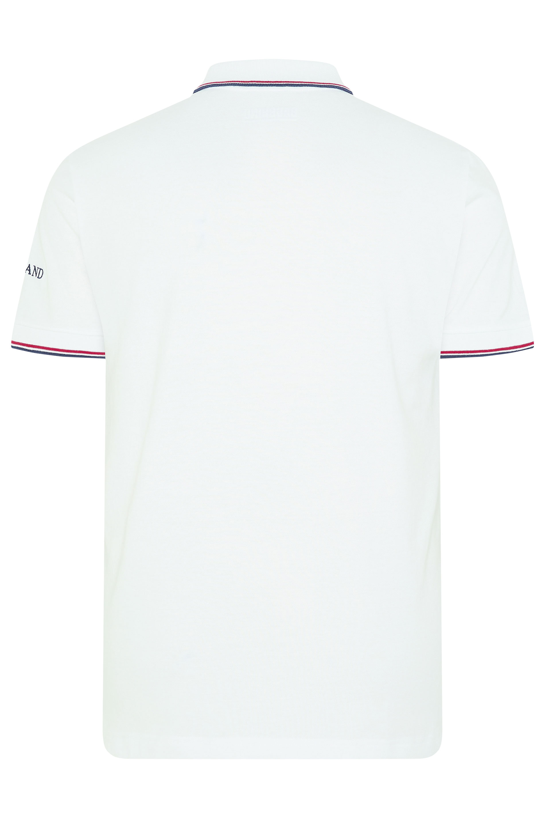 BadRhino Big & Tall White England Embroided Polo Shirt | BadRhino 6