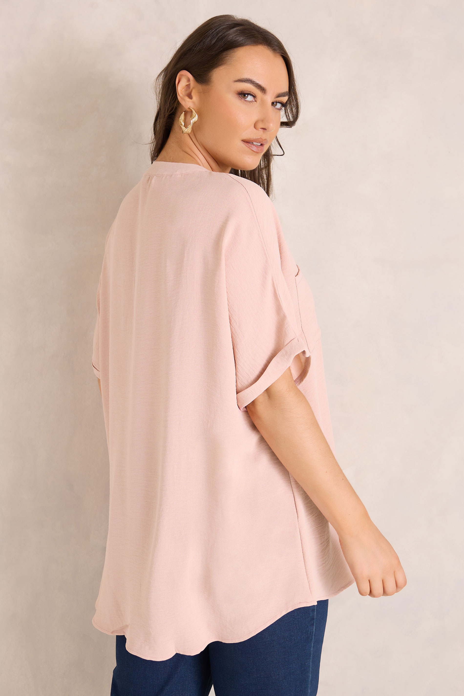EVANS Plus Size 2 Pack Brown And Pink Utility Shirts | Evans 5