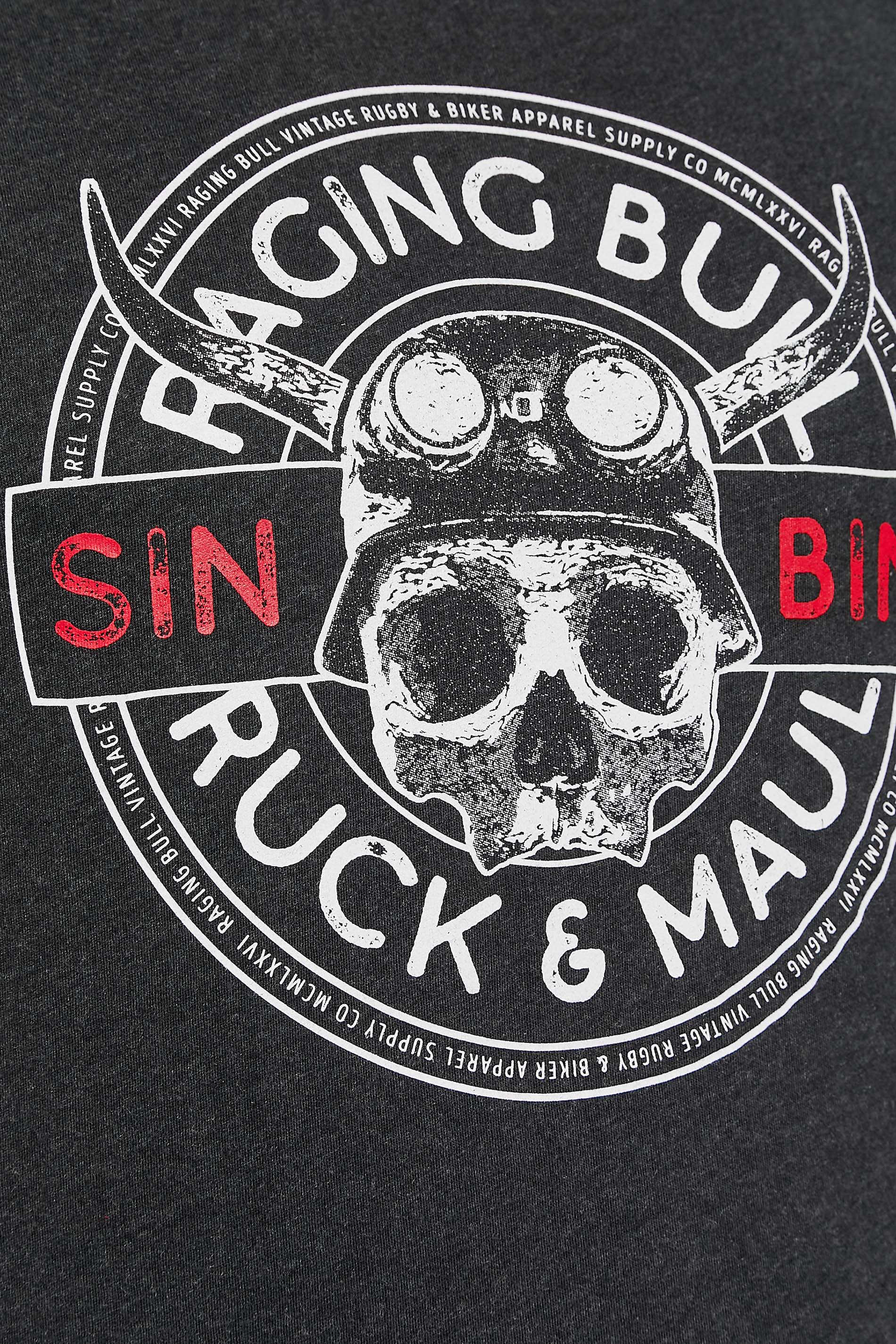 RAGING BULL Big & Tall Black Ruck & Maul T-Shirt | BadRhino 2