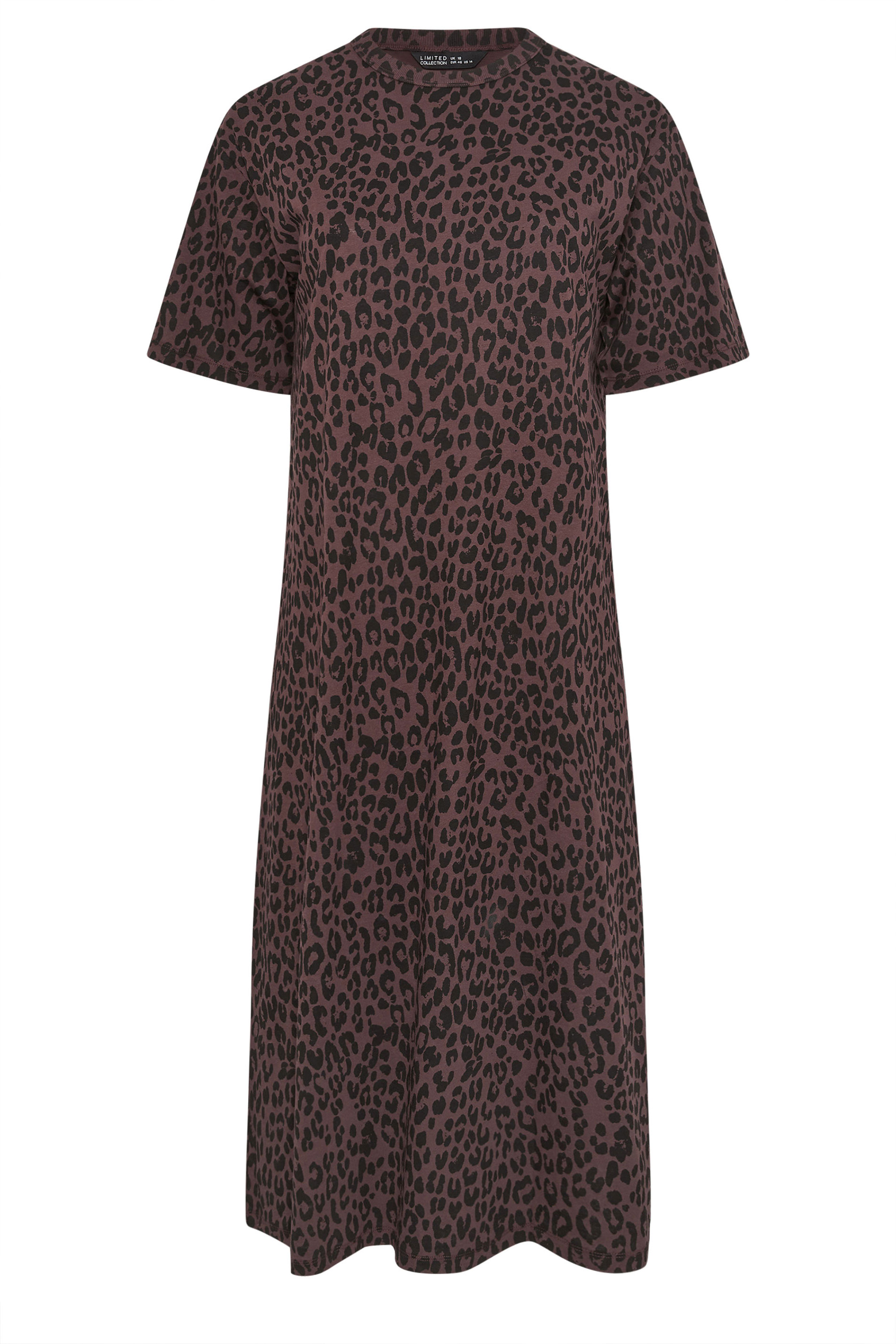 LIMITED COLLECTION Plus Size Chocolate Brown Leopard Maxi Dress | Yours Clothing 5