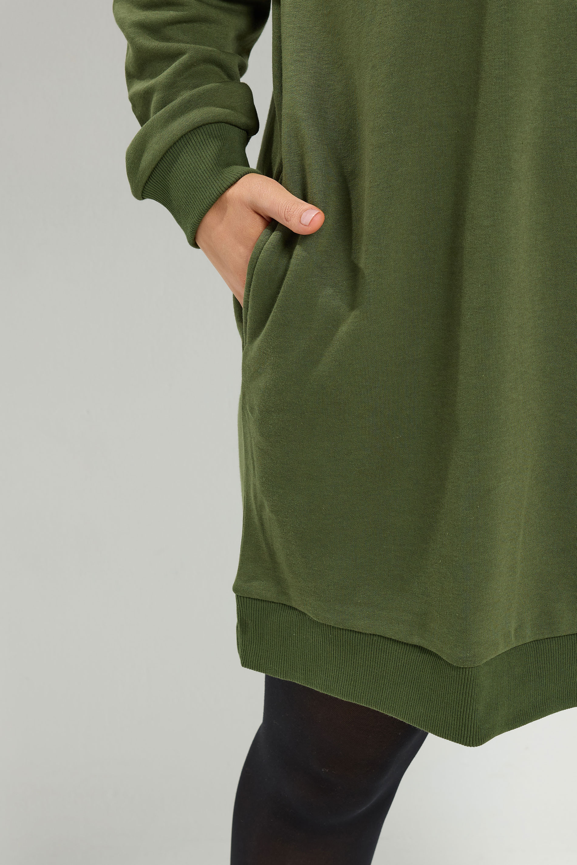 oversized green sweater dress YOURS Plus Size Sweatshirt Color: Ivory