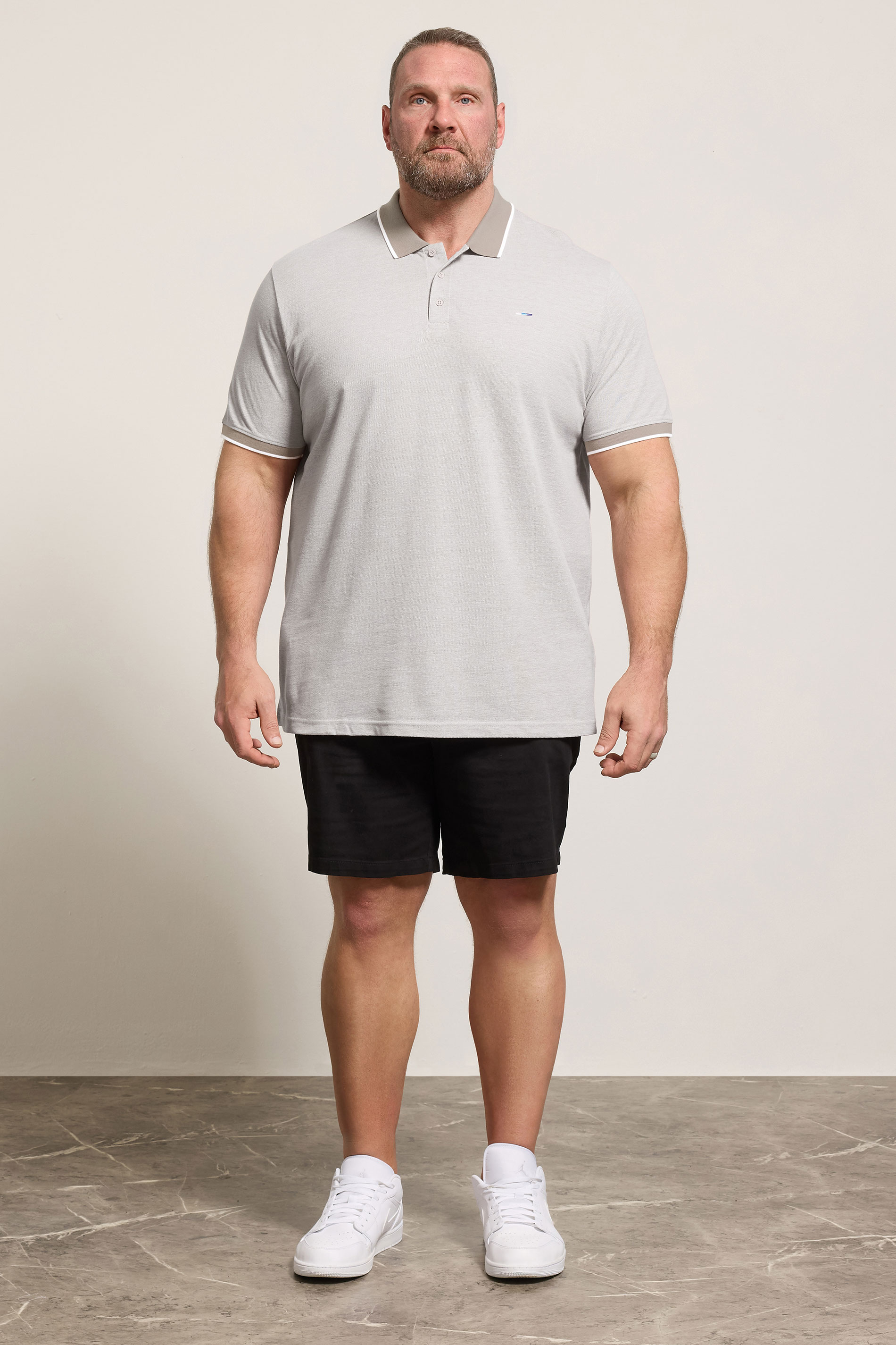 BadRhino Big & Tall Beige Brown Birdseye Polo Shirt | BadRhino 2