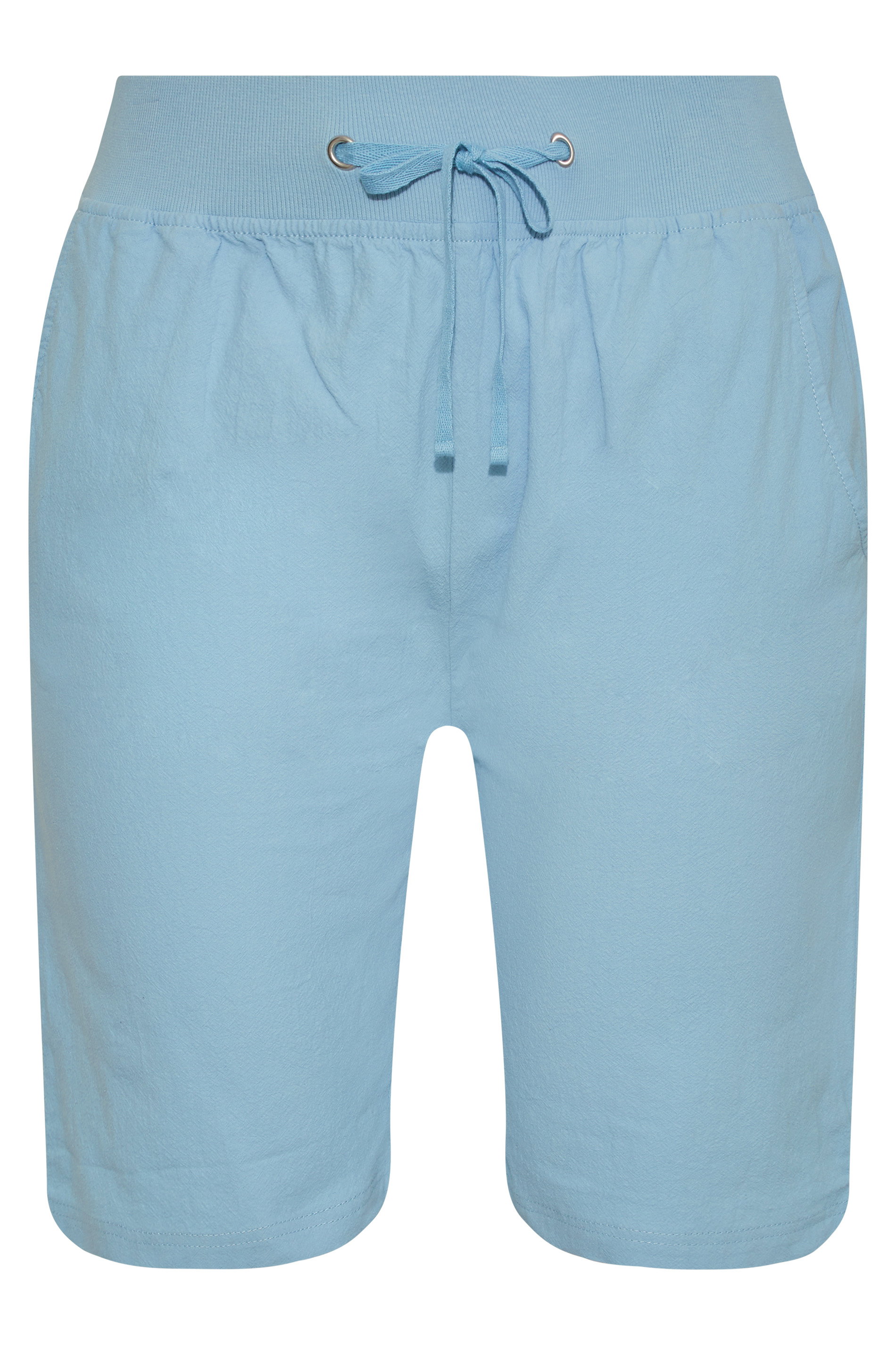 Blue Cool Cotton Shorts | Yours Clothing