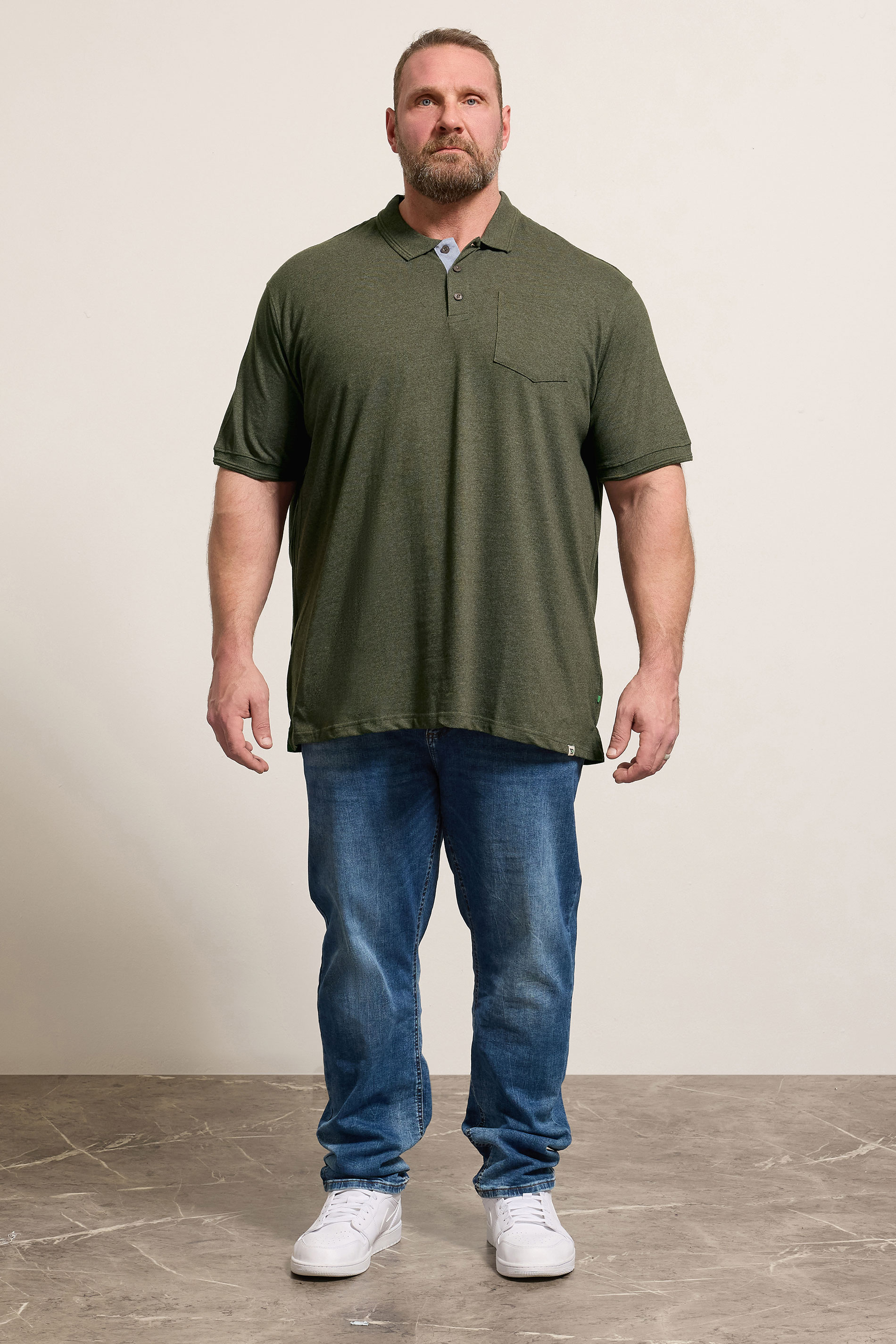 D555 Khaki Basic Polo Shirt | BadRhino 1