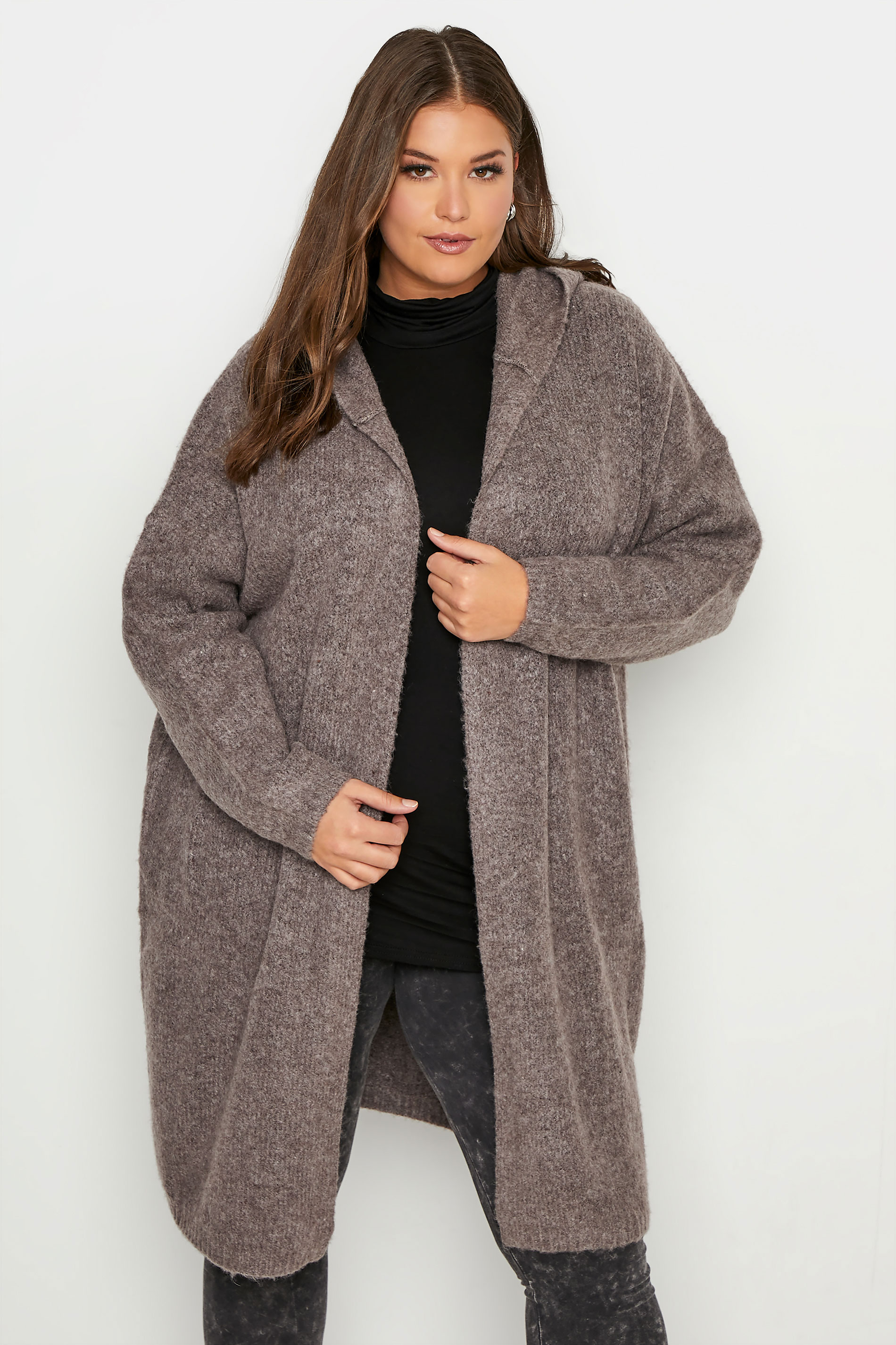 Curve Brown Hooded Knit Cardigan_A.jpg