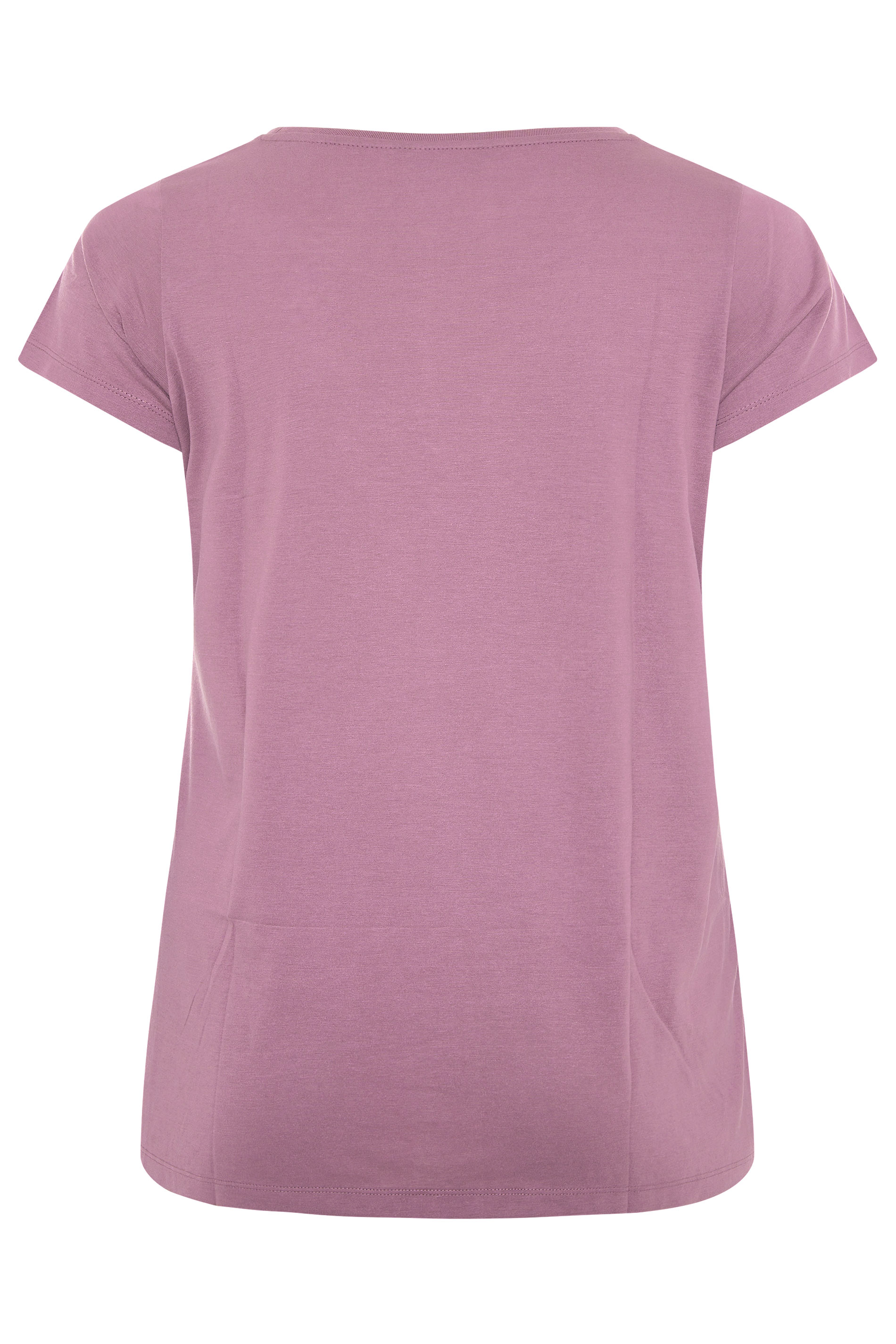 Plus Size Mauve Short Sleeve T-Shirt | Yours Clothing