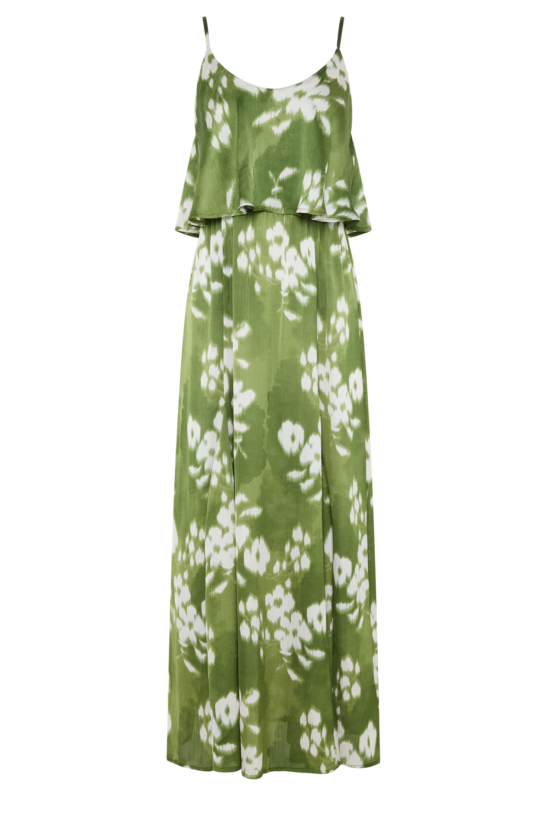 STAR Green Abstract Satin Maxi Dress | StarByJM 5