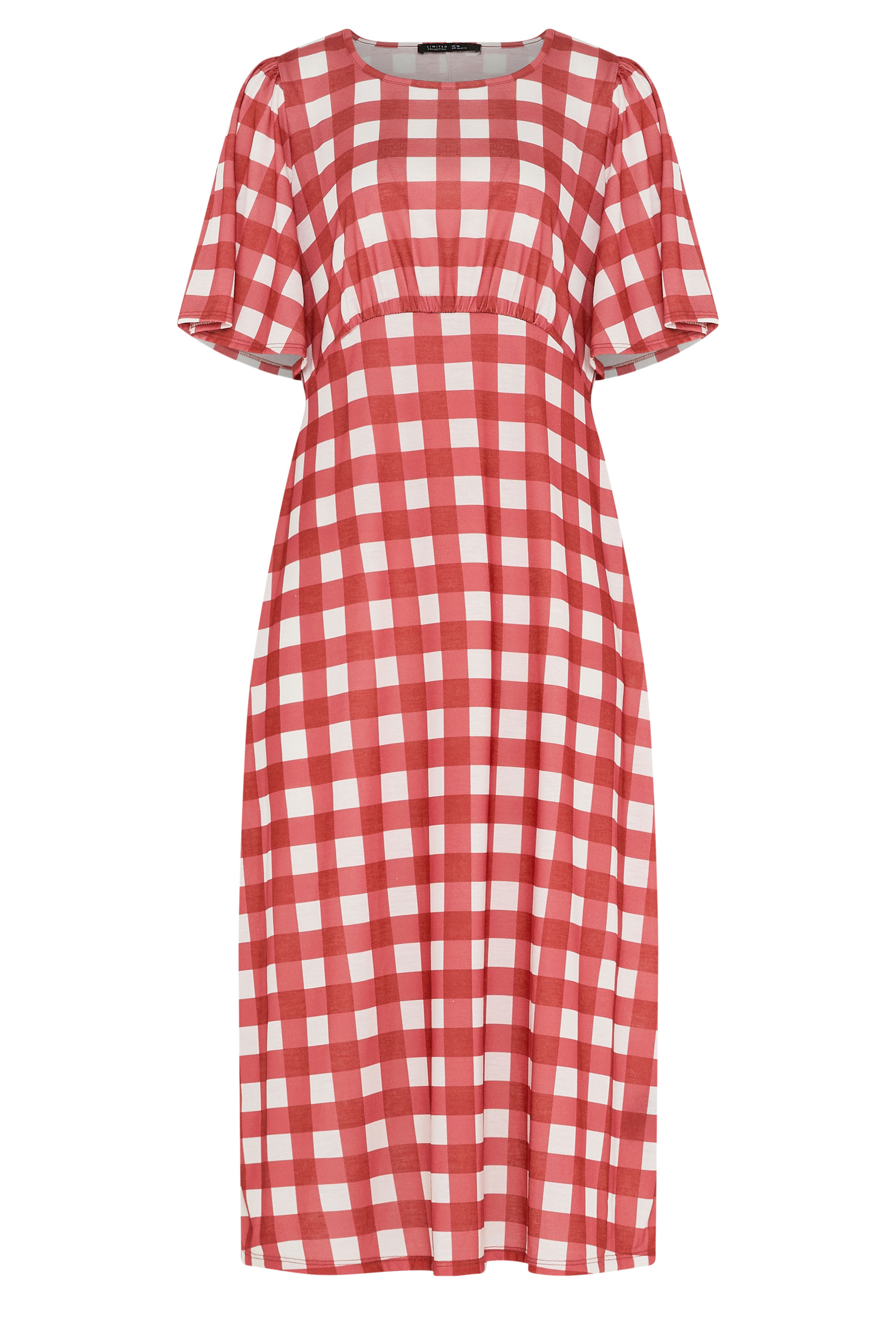 LIMITED COLLECTION Plus Size Red Gingham Dress | Yours Clothing 5
