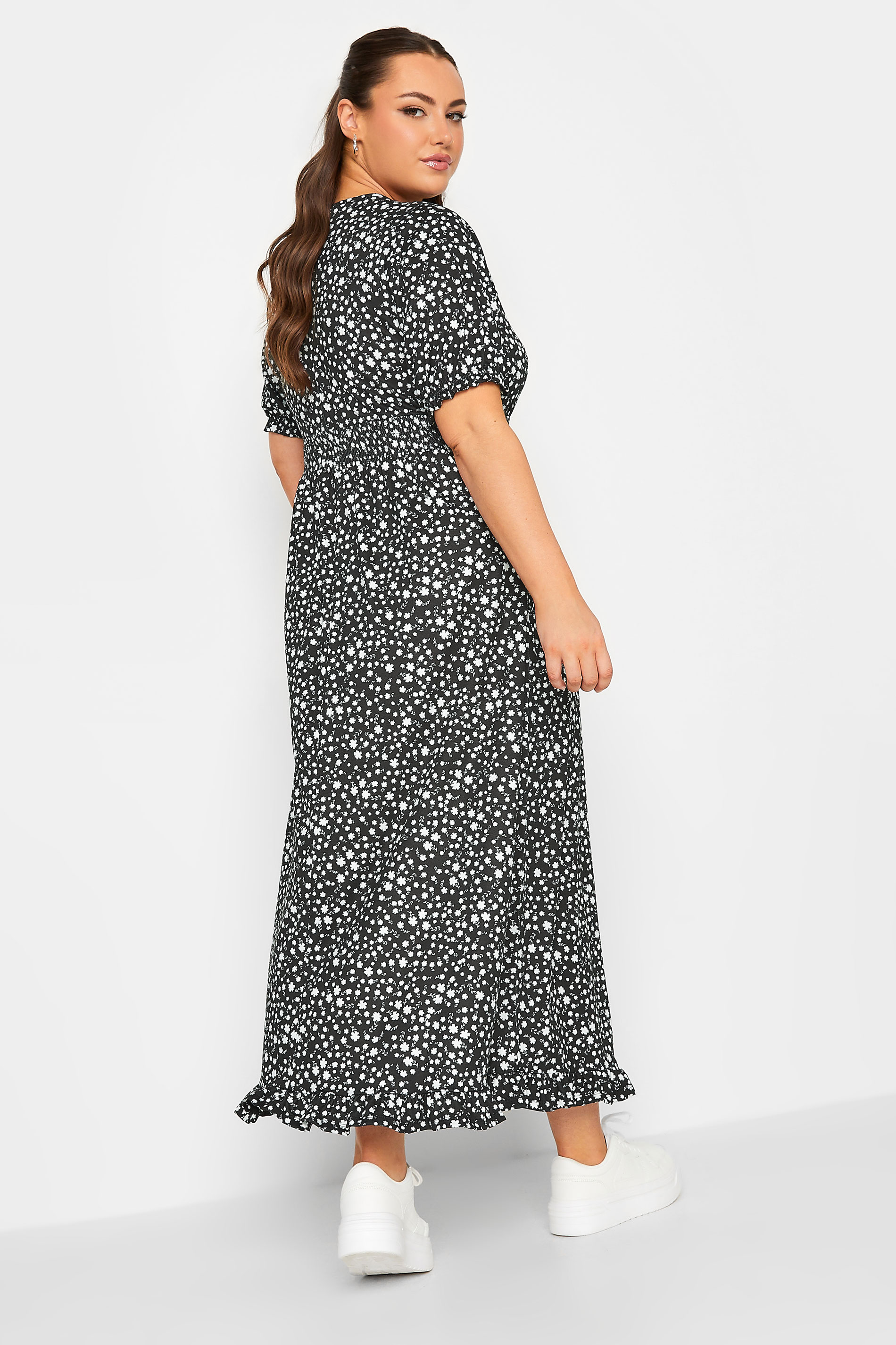 LIMITED COLLECTION Plus Size Black Floral Print Maxi Dress | Yours Clothing 3