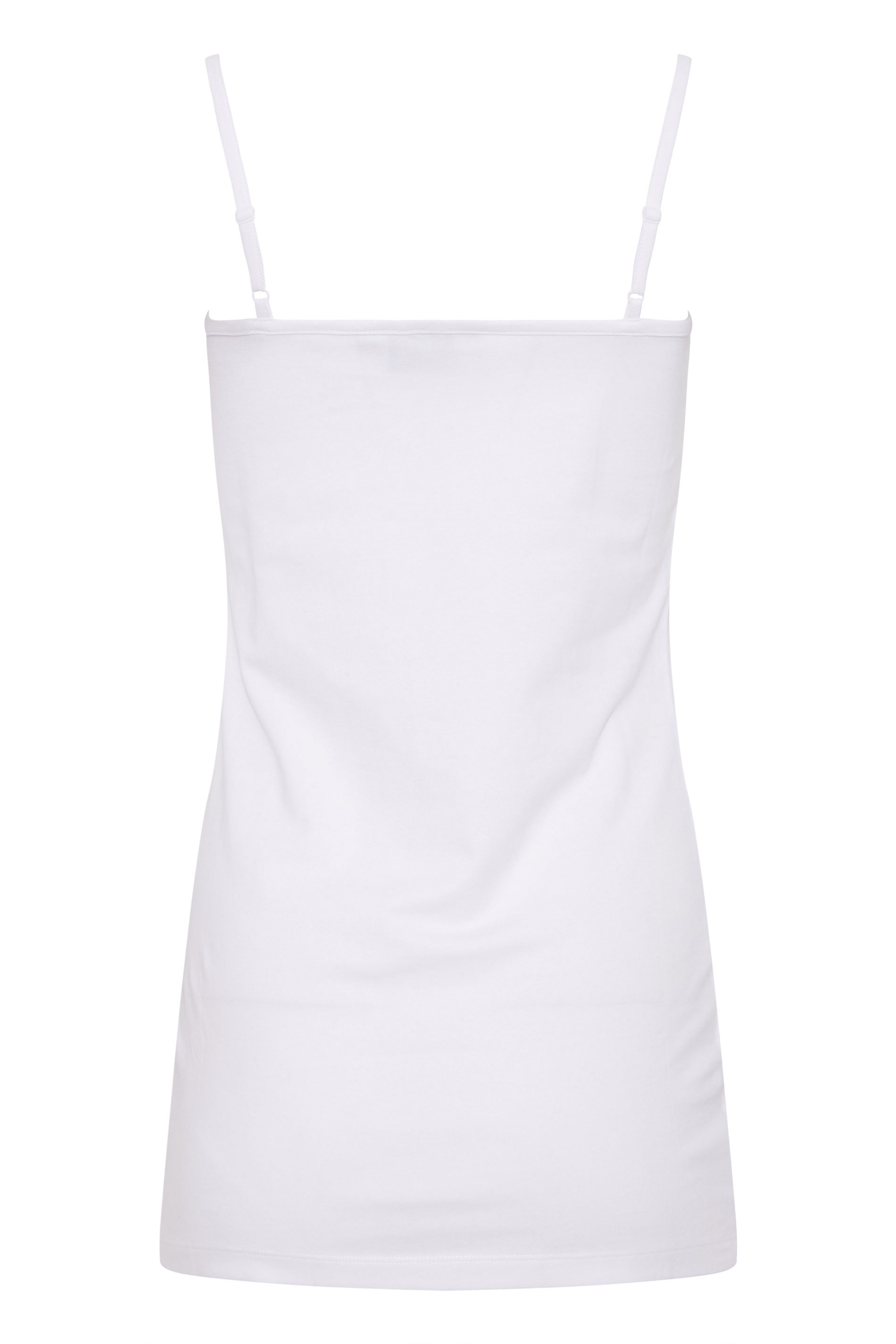 LTS White Cotton Stretch Cami Top | Long Tall Sally