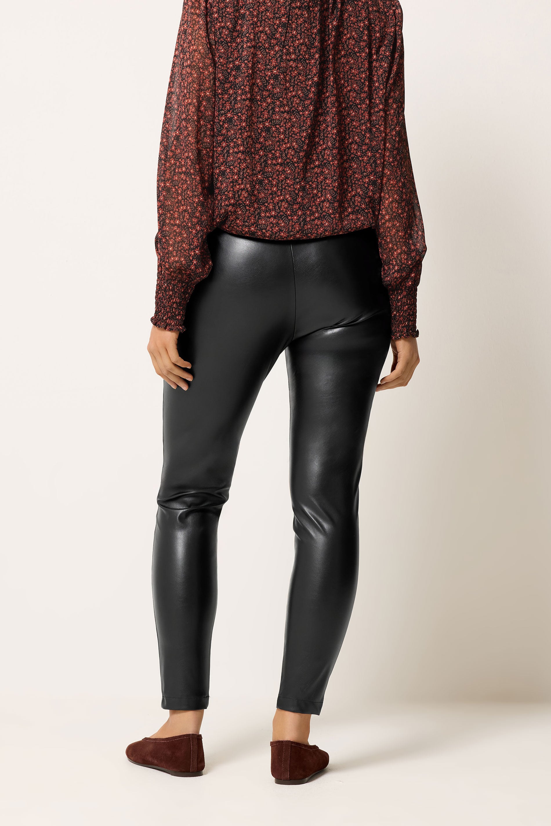 M&Co Black Faux Leather Leggings | M&Co 2