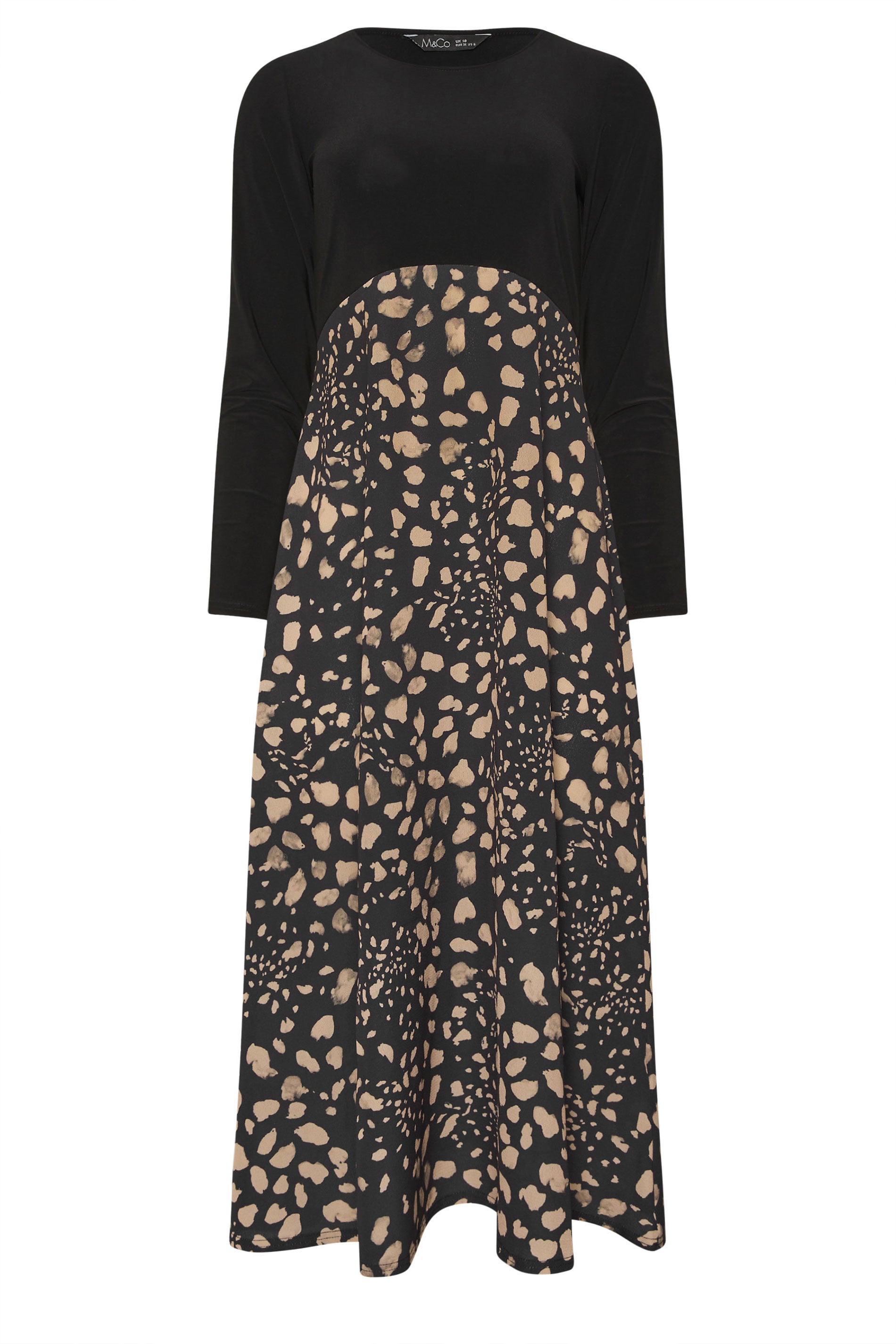 M&Co Black Abstract Print 2 In 1 Maxi Dress | M&Co 5