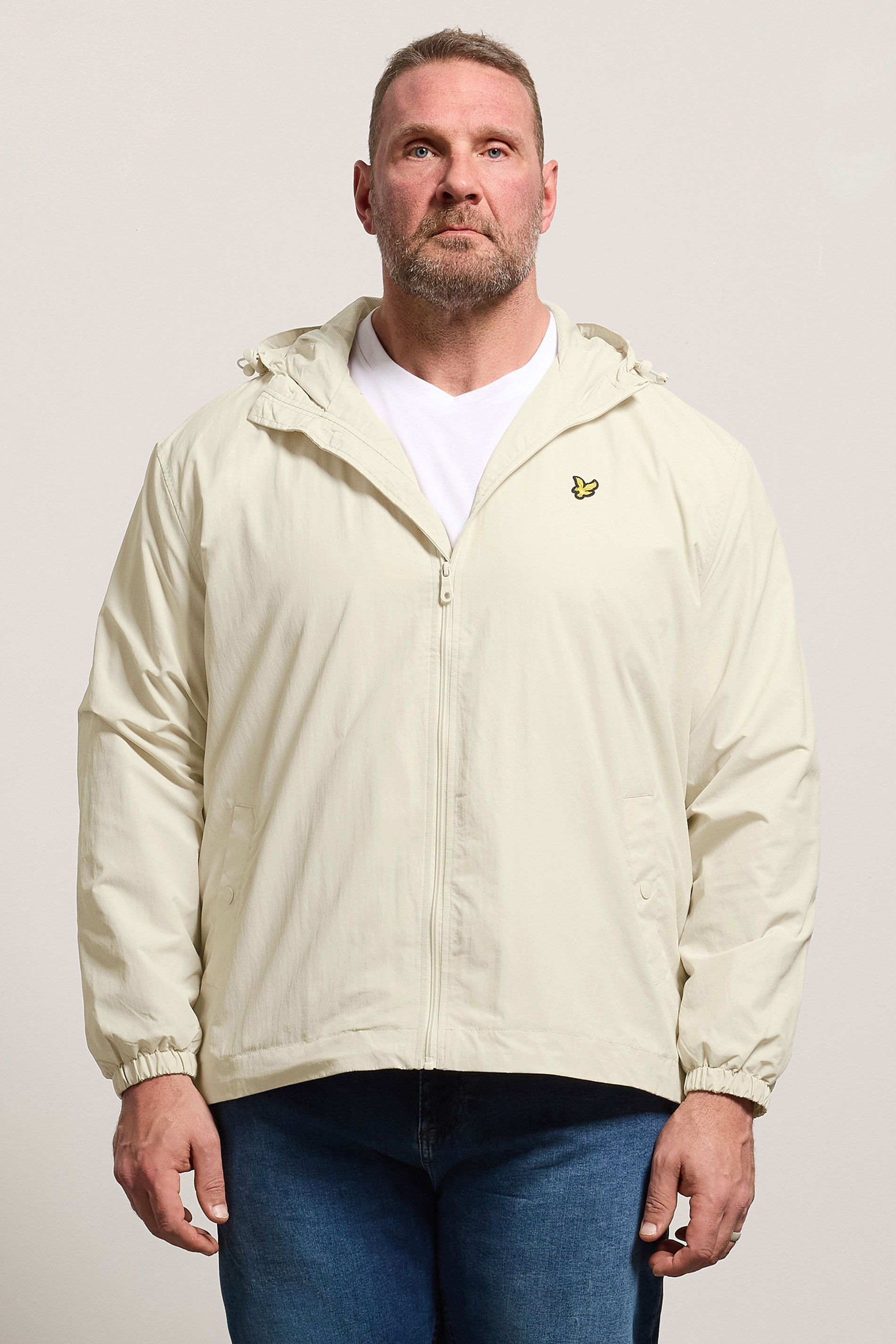 LYLE & SCOTT Big & Tall Off-White Hooded Jacket | BadRhino 3