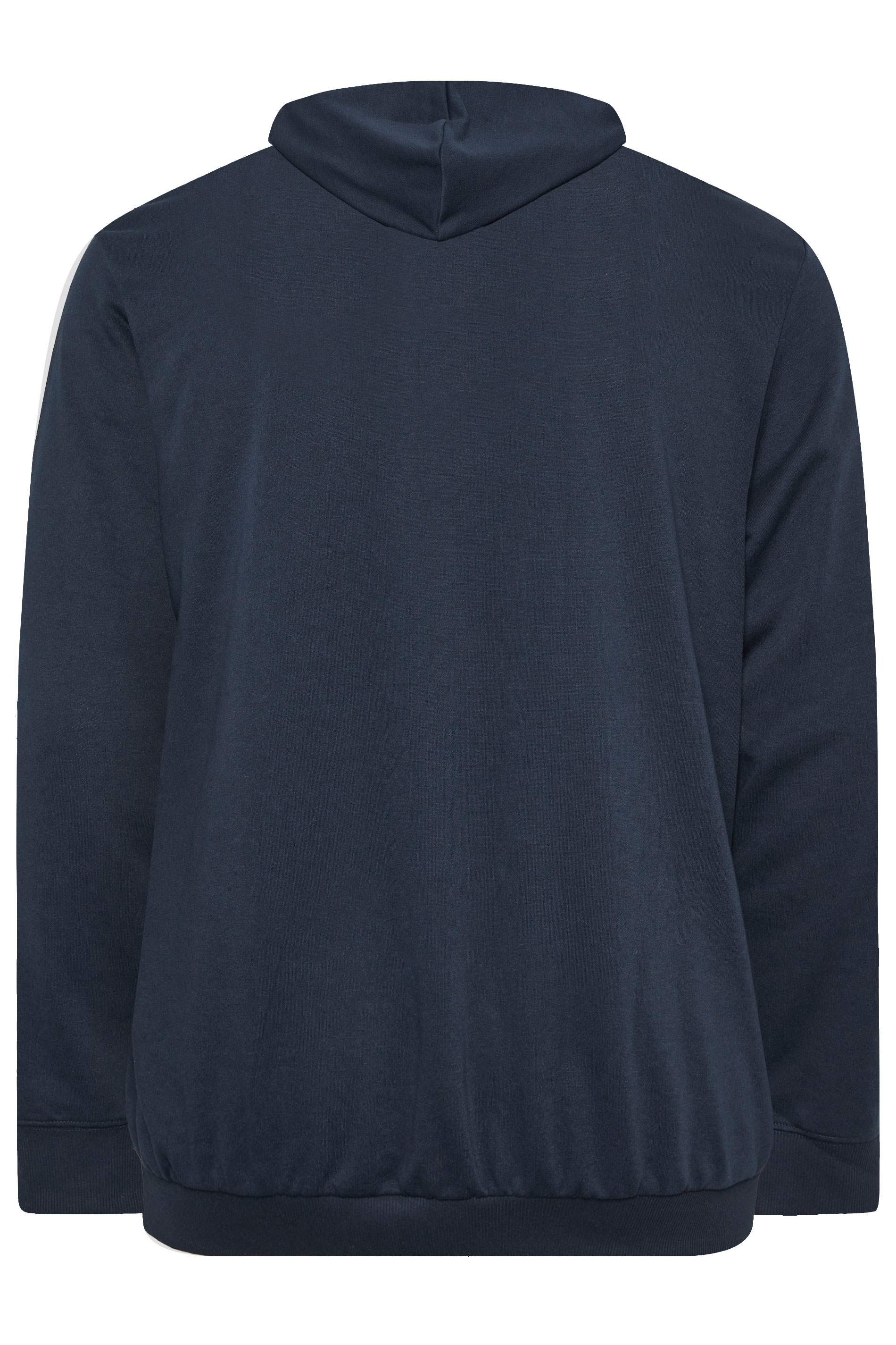 JACK & JONES Big & Tall Navy Blue Circle Logo Printed Hoodie | BadRhino 4