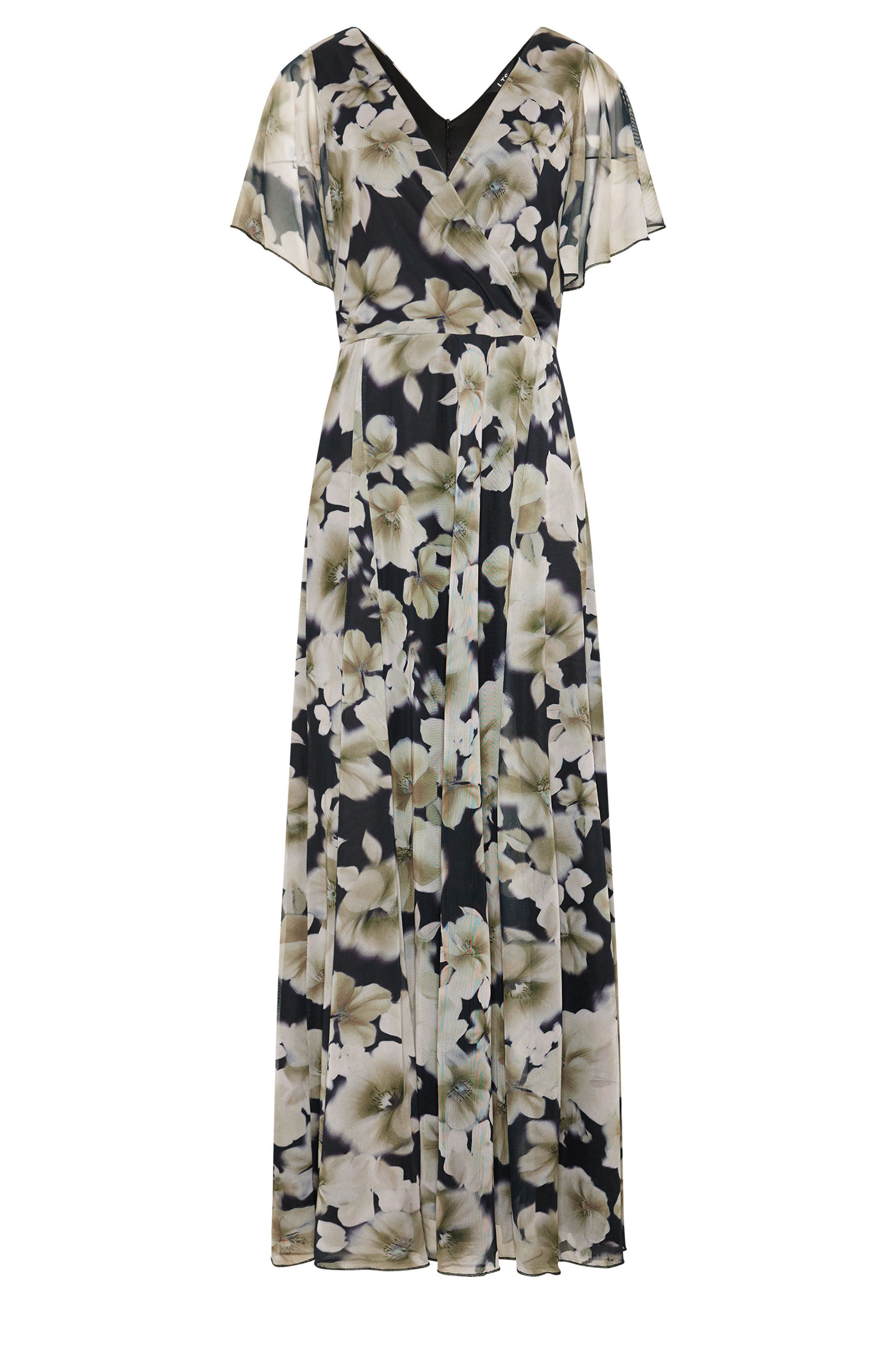 LTS Tall Women's Black Floral Mesh Maxi Dress | Long Tall Sally 5